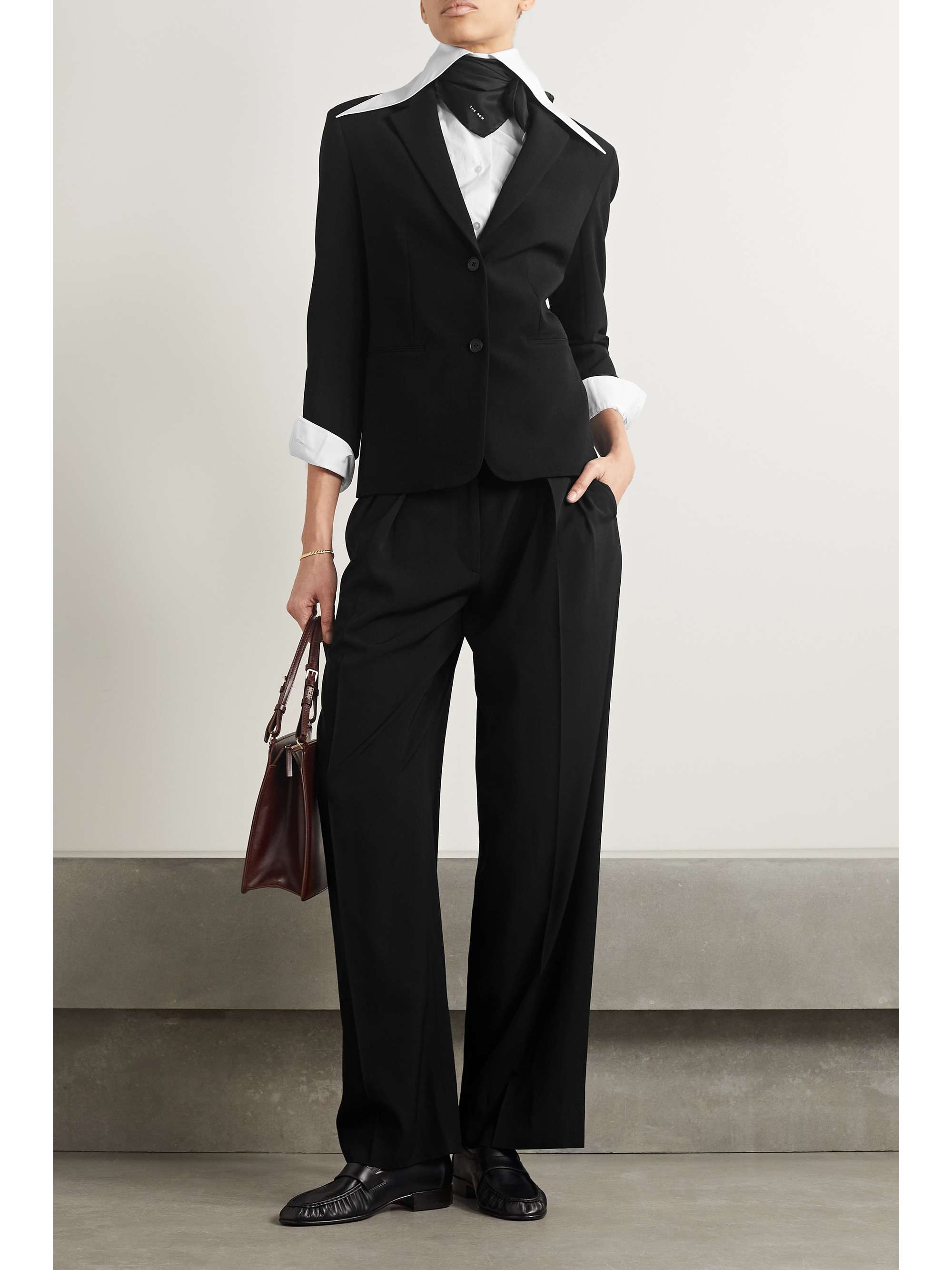 THE ROW Schoolgirl wool-blend cady blazer