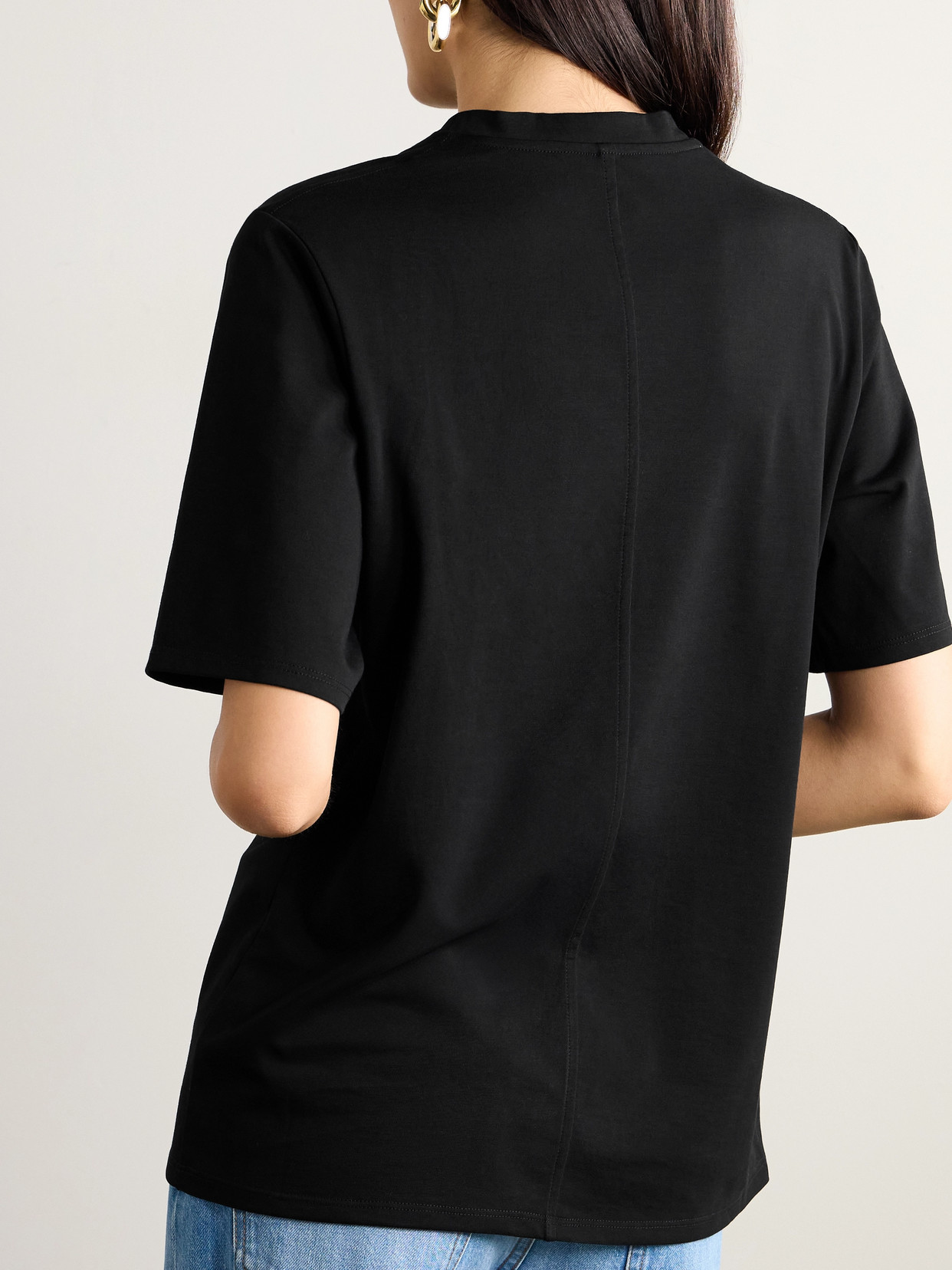 Shop The Row Essentials Chiara Cotton-jersey T-shirt In Black