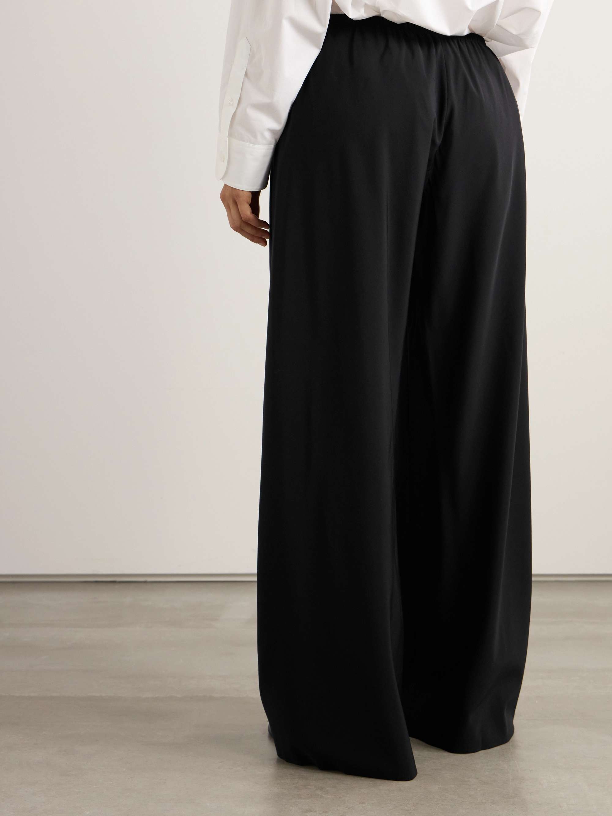 THE ROW Gala crepe wide-leg pants