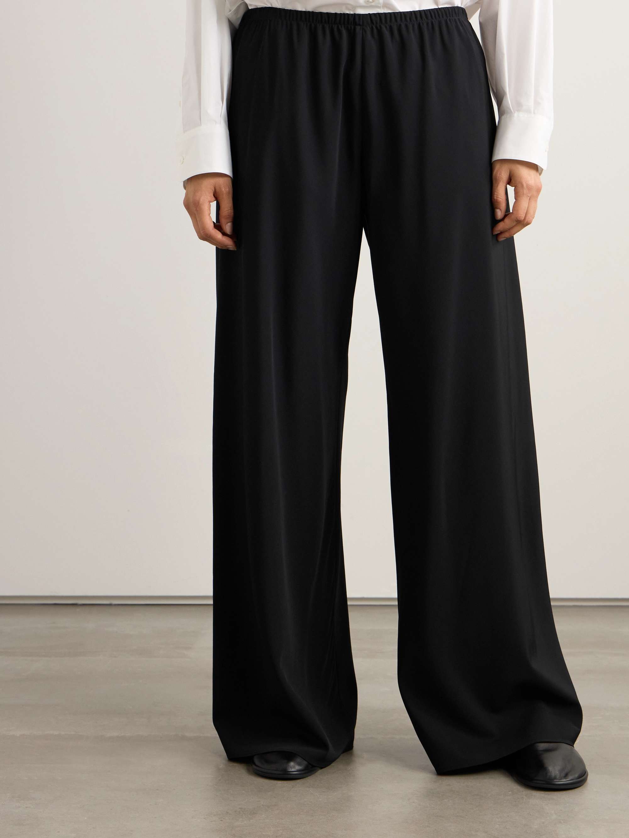 THE ROW Gala crepe wide-leg pants