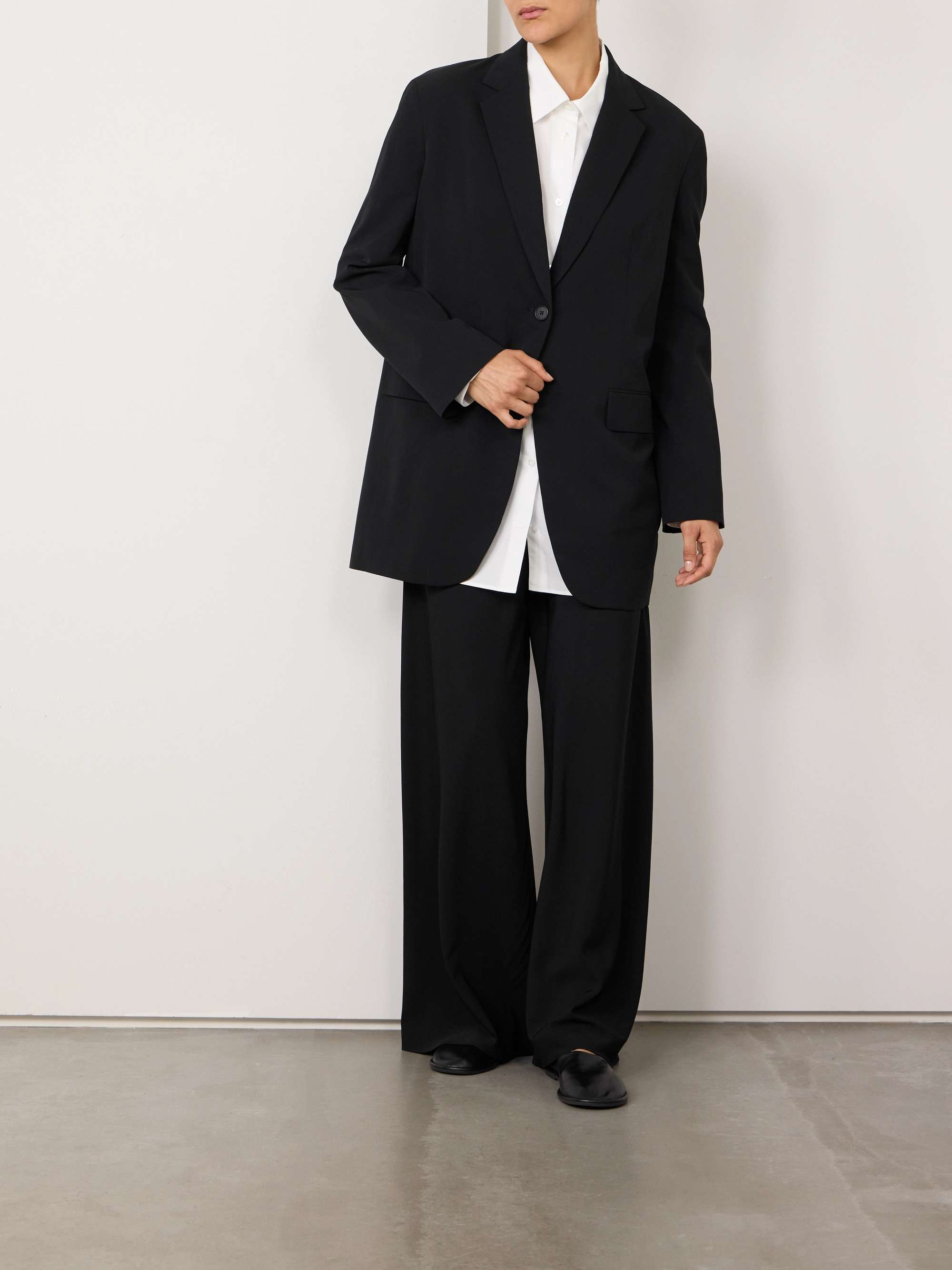 THE ROW Gala crepe wide-leg pants