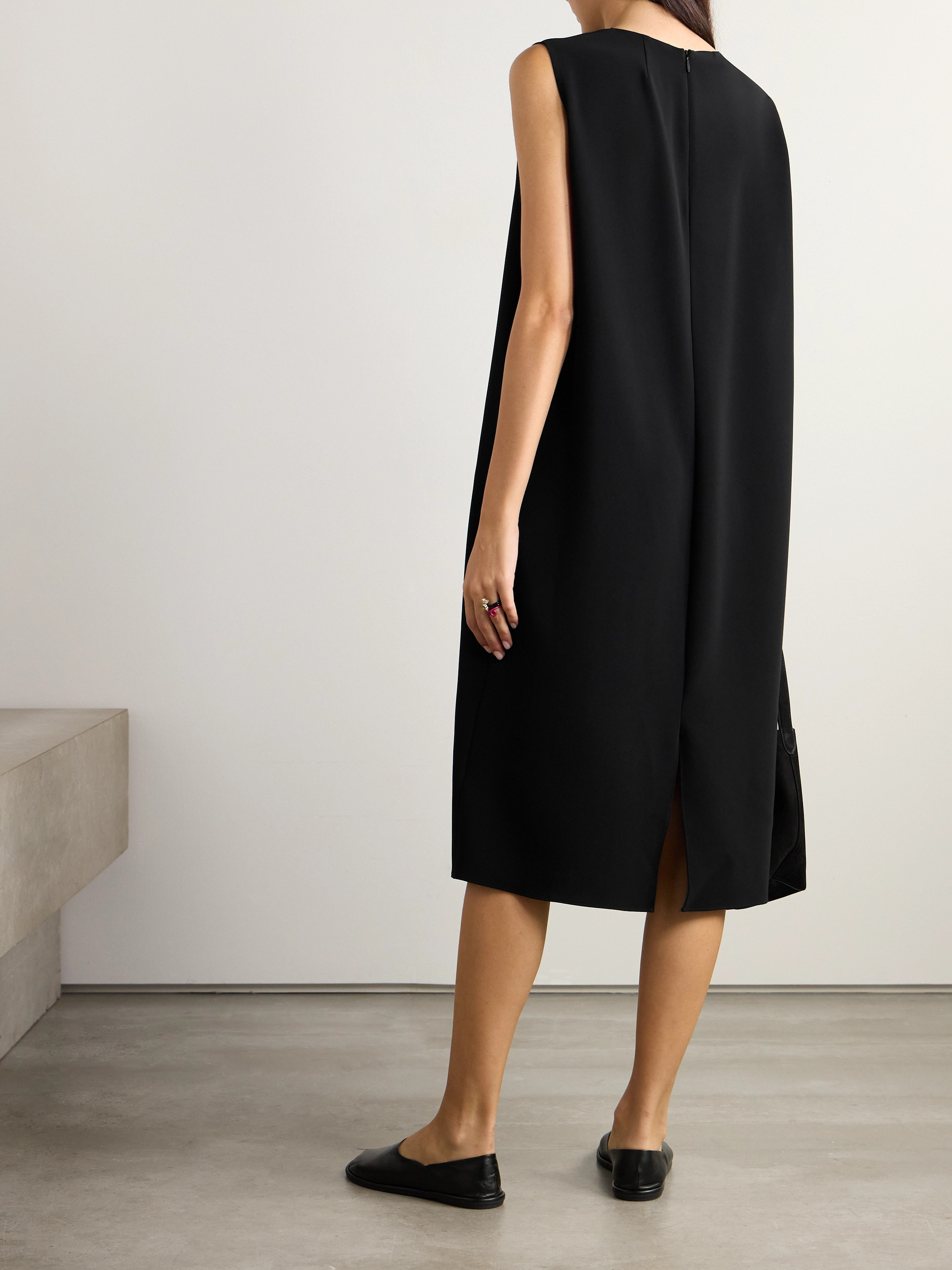 The Row Essentials Mirna crepe midi dress thumbnail