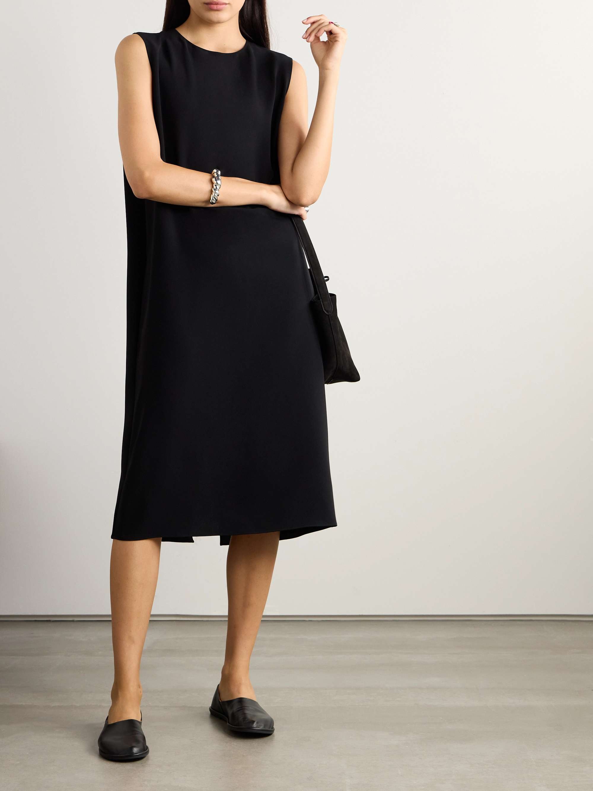 THE ROW Mirna crepe midi dress | NET-A-PORTER