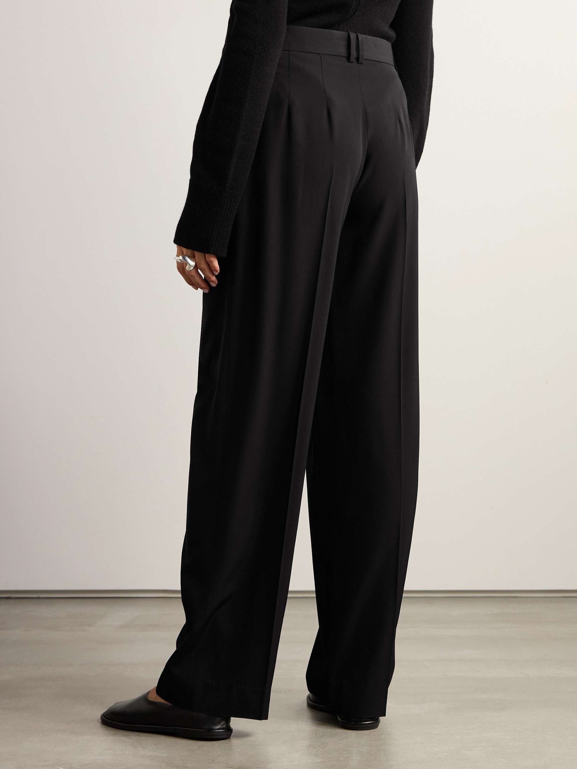 THE ROW Igor crepe straight-leg pants