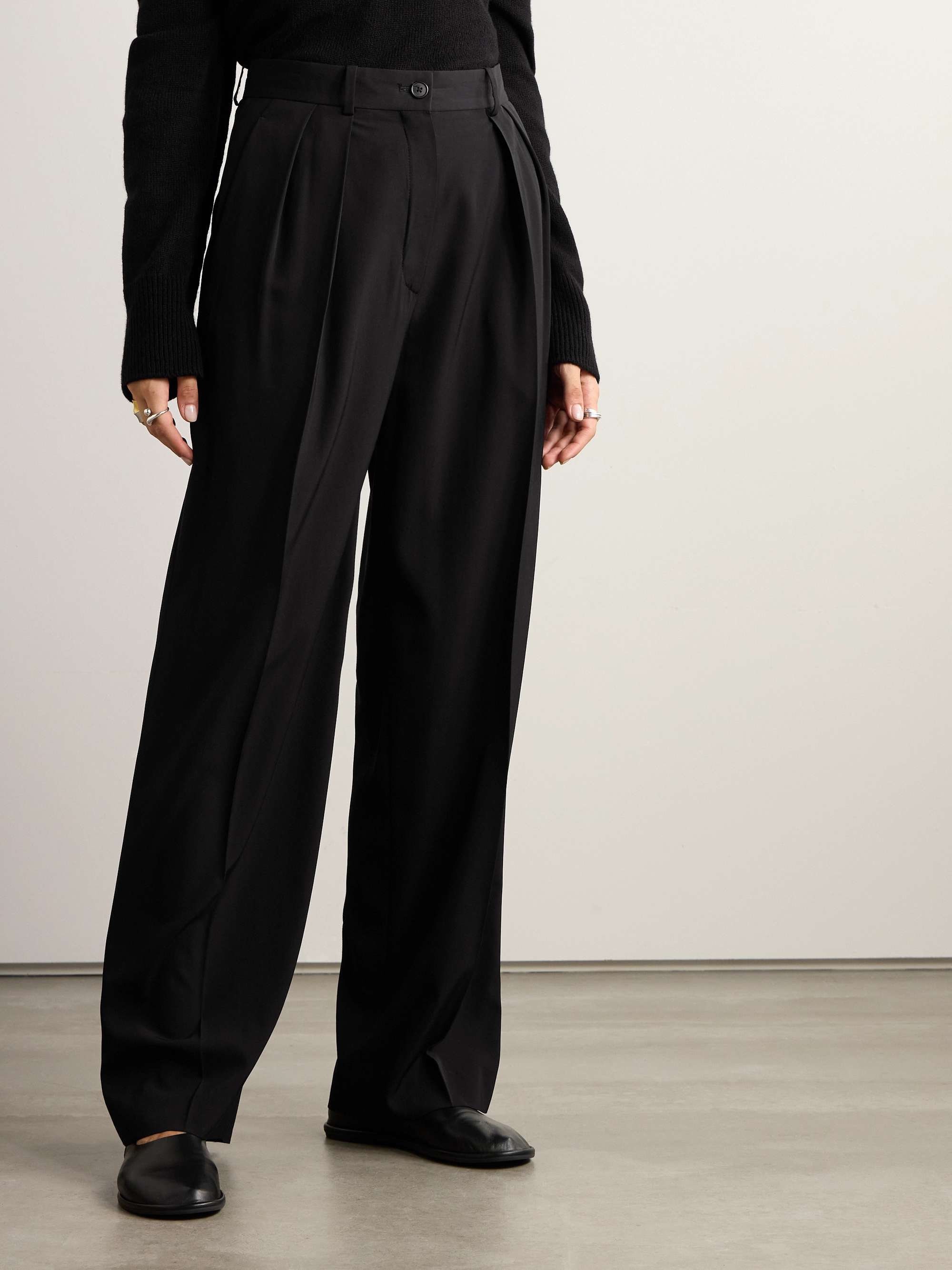 THE ROW Igor crepe straight-leg pants