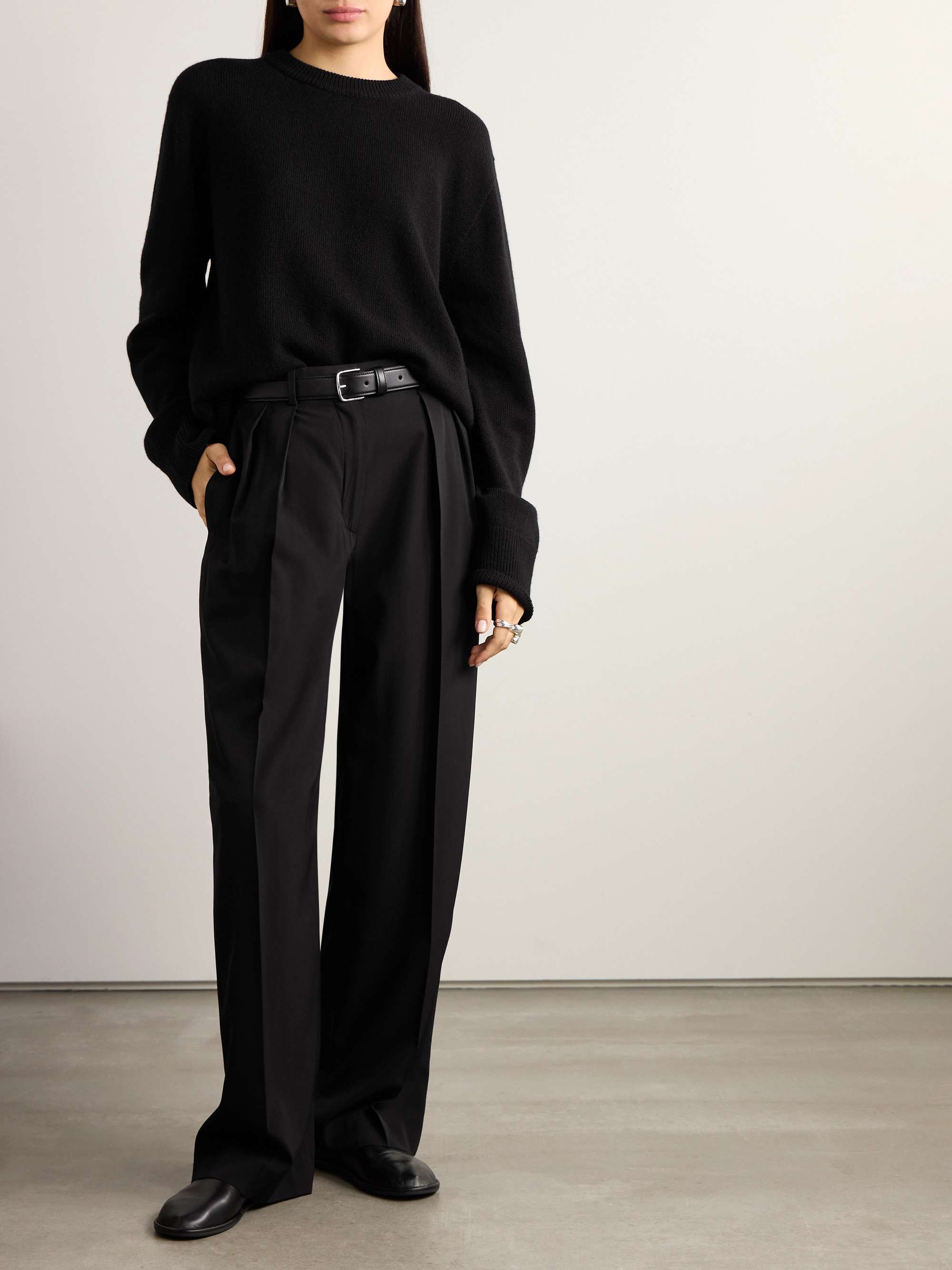 THE ROW Essentials Igor crepe straight-leg pants