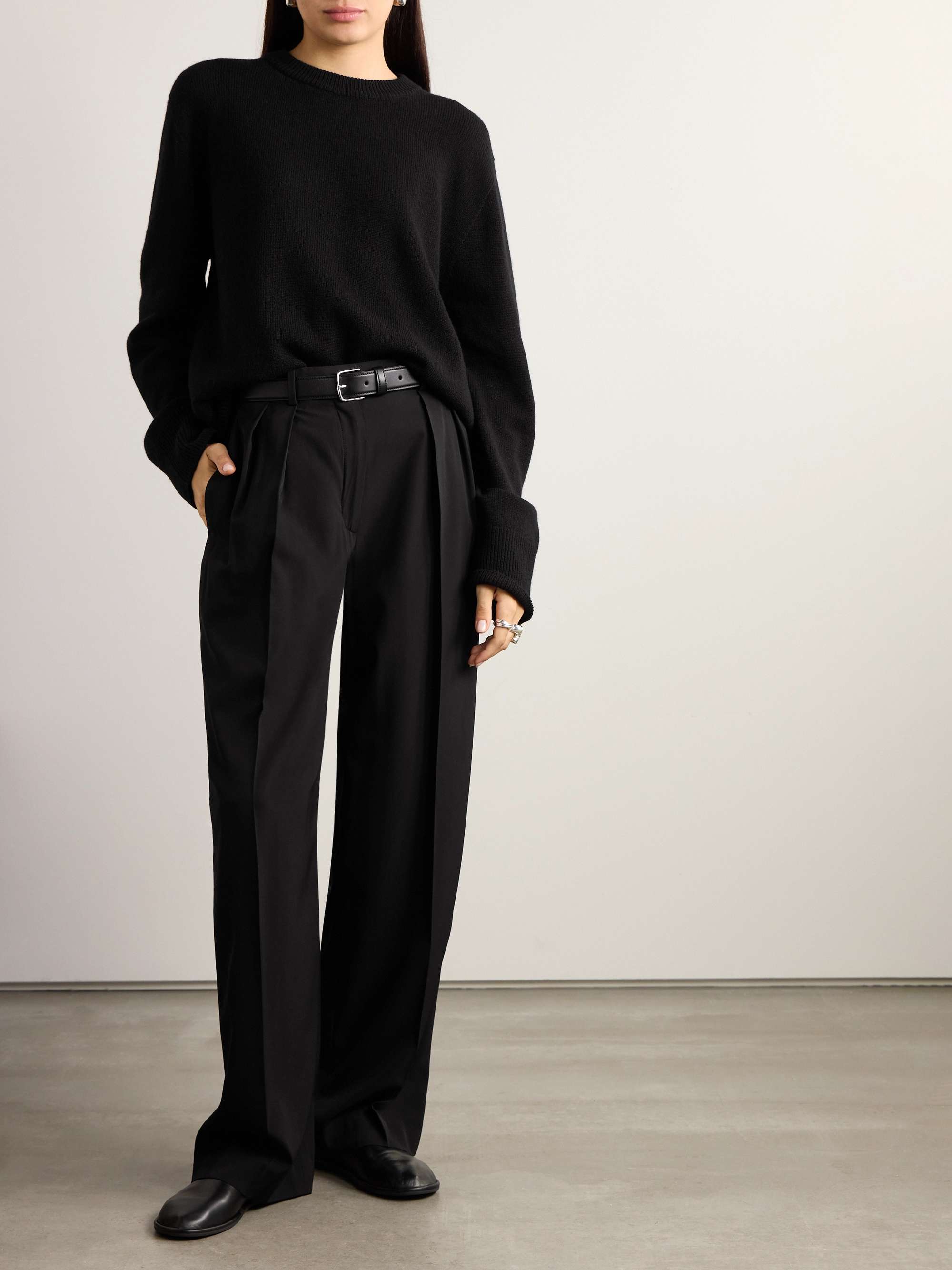 THE ROW Igor crepe straight-leg pants