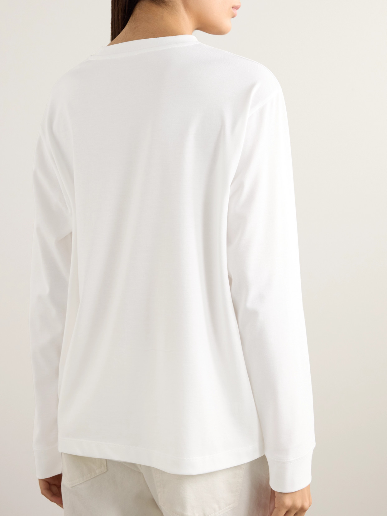 Shop The Row Essentials Ciles Cotton-jersey T-shirt In White