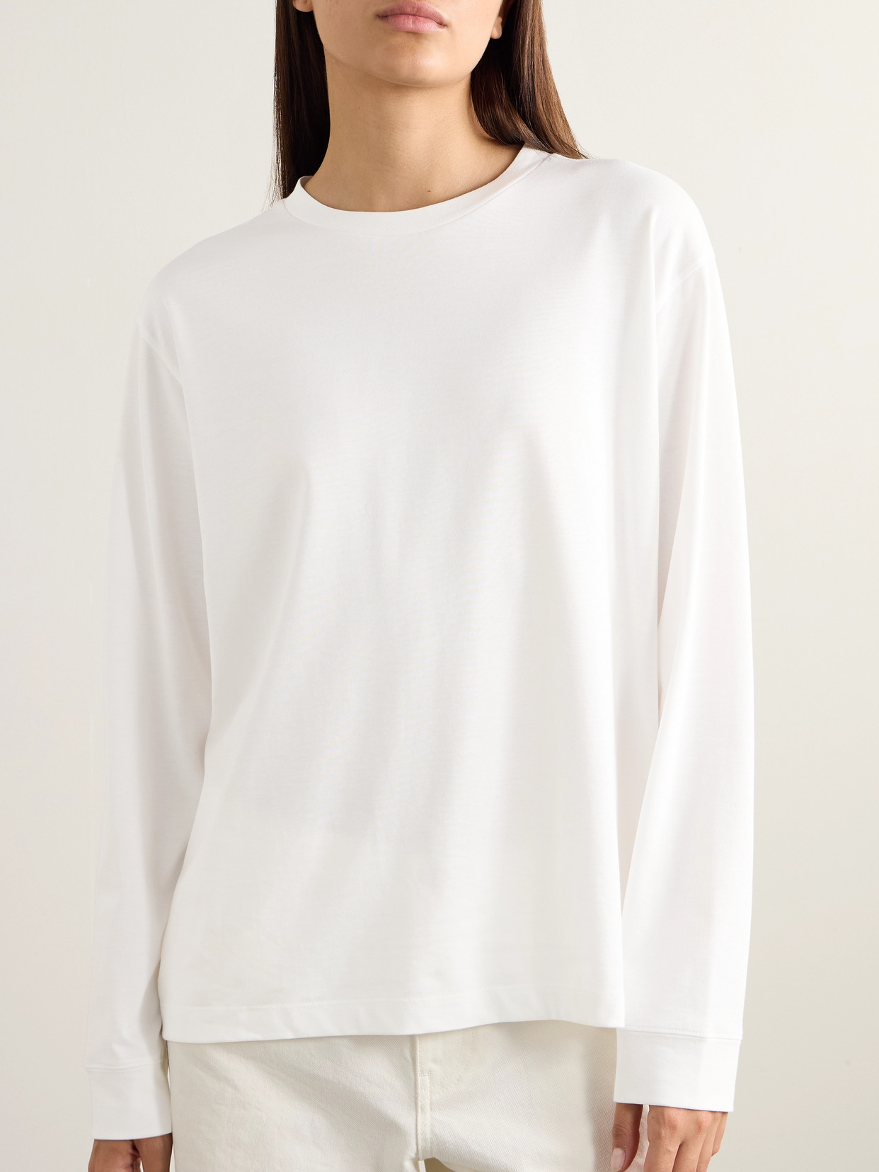 Shop The Row Essentials Ciles Cotton-jersey T-shirt In White