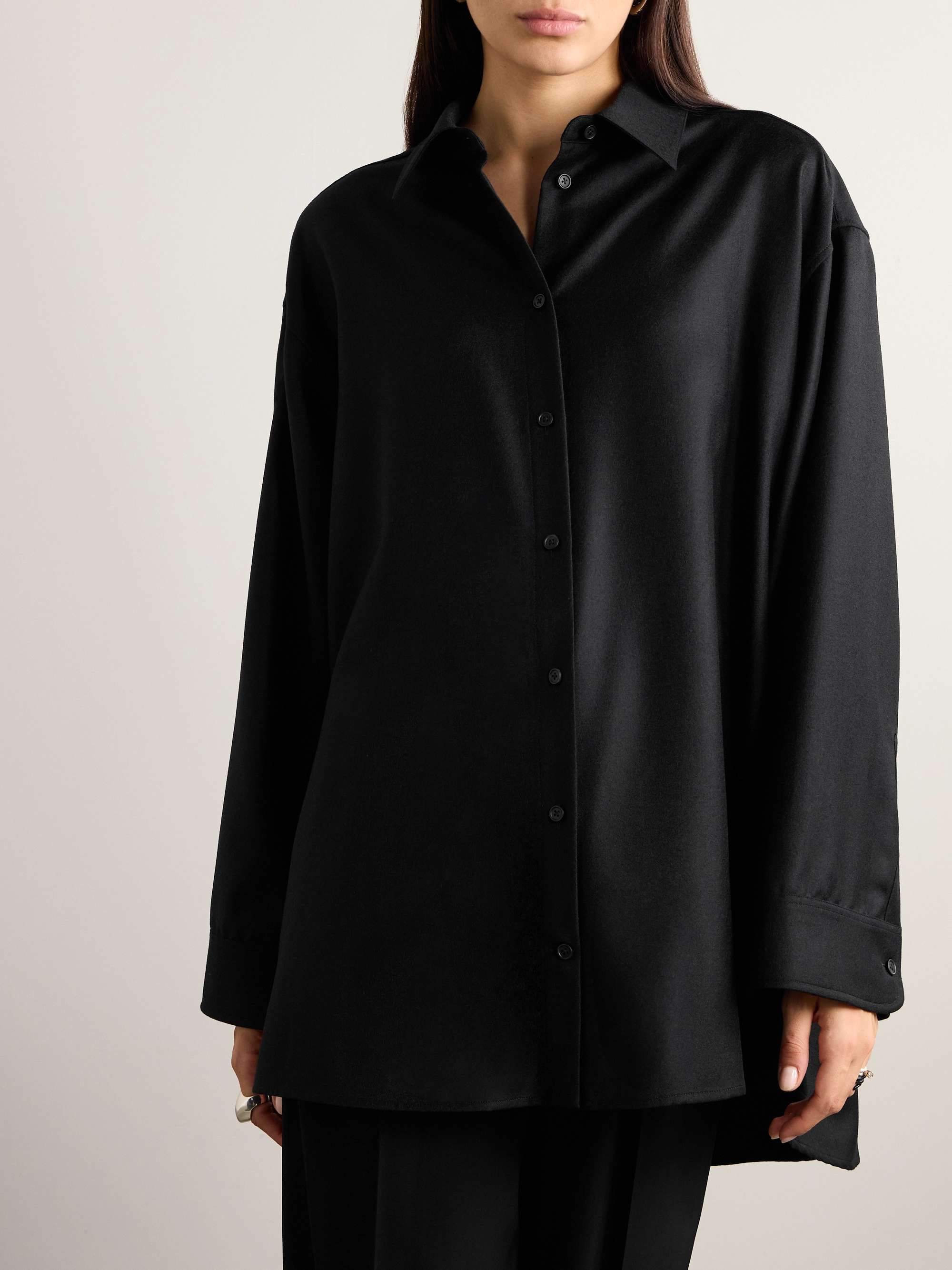 THE ROW Caroline oversized wool shirt