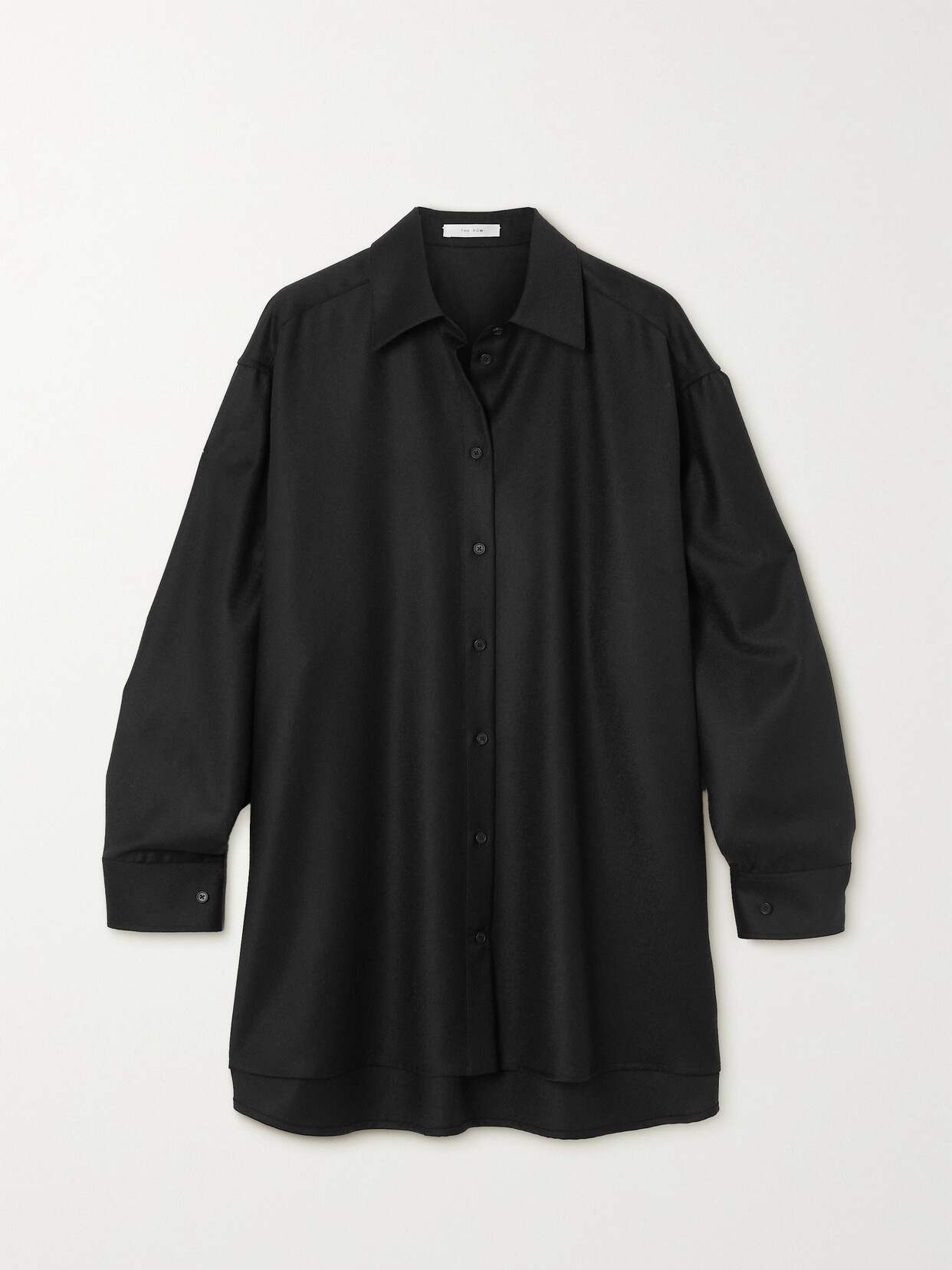 The Row - Caroline Oversized Wool Shirt - Black