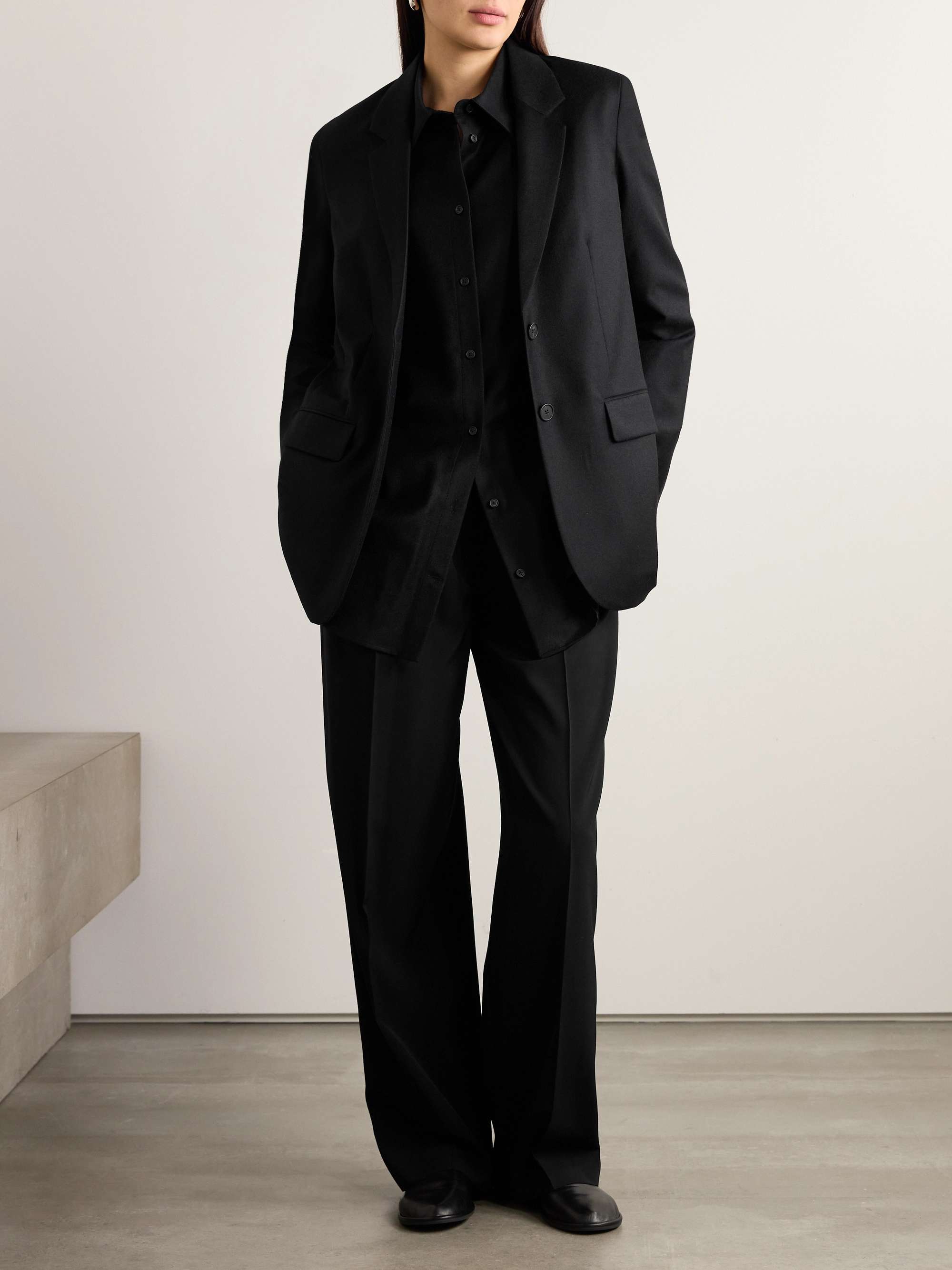 THE ROW Caroline oversized wool shirt