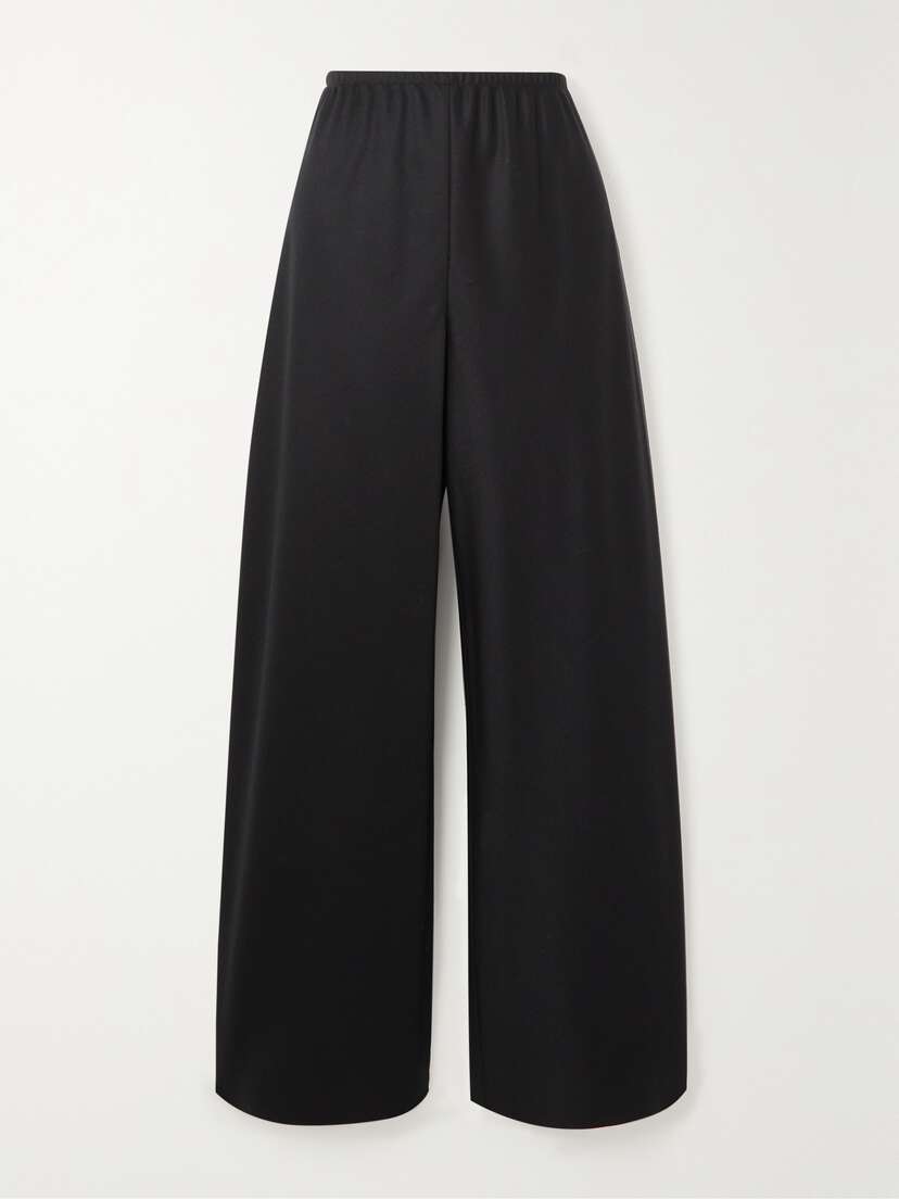 The Row Essentials Gala Wool And Mohair-blend Wide-leg Pants