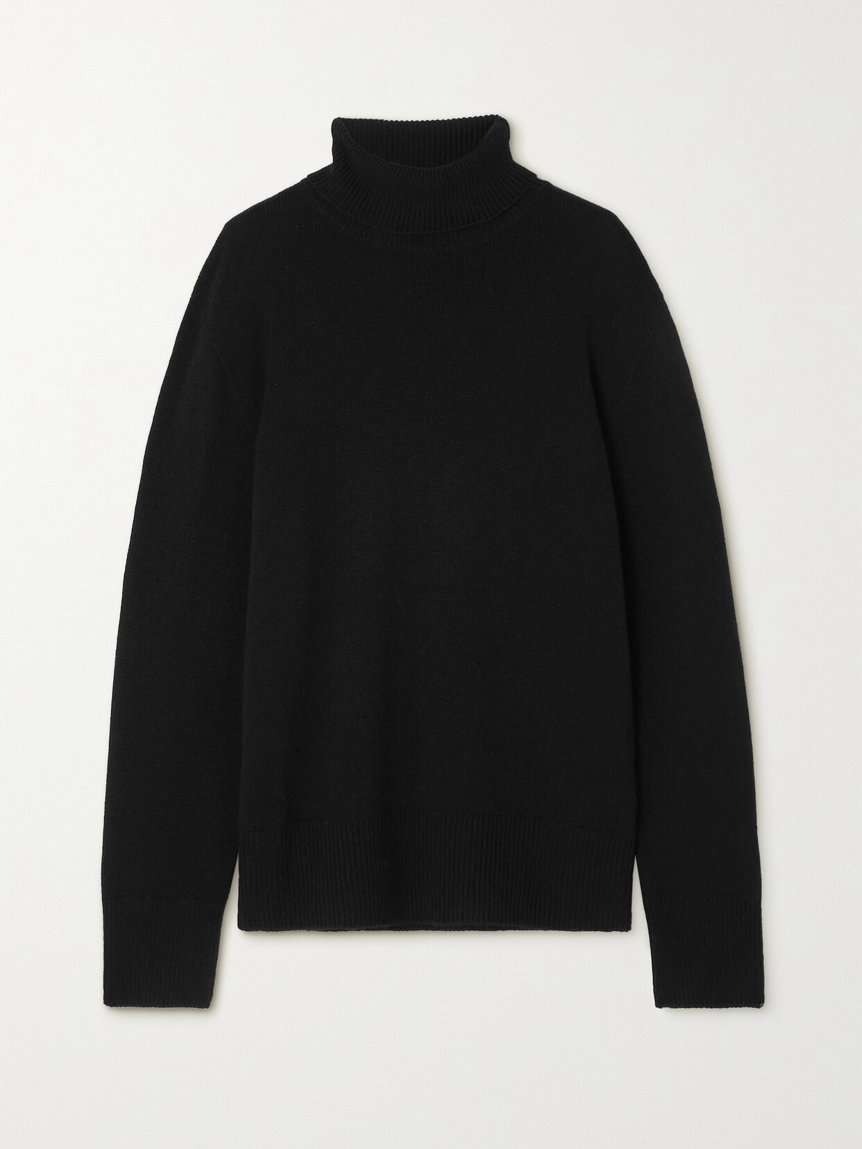 Shop The Row Stepny Oversized Wool And Cashmere-blend Turtleneck Sweater In Black