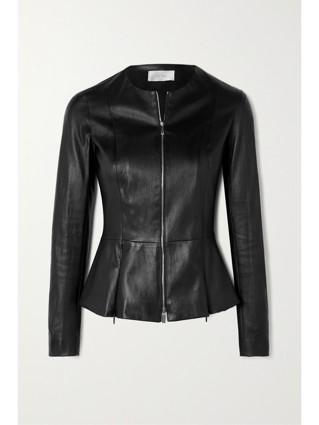 THE ROW ANASTA LEATHER PEPLUM JACKET