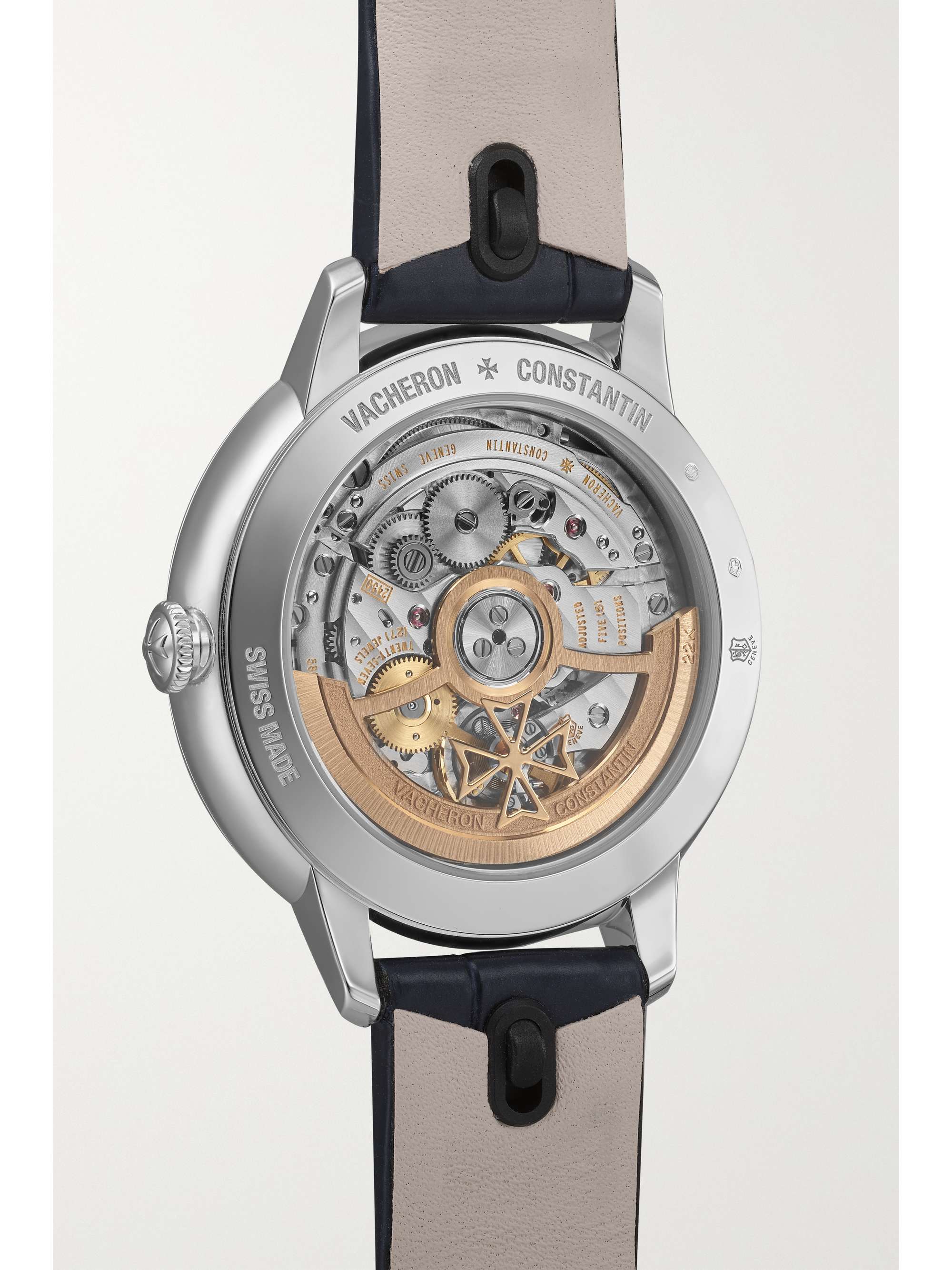 VACHERON CONSTANTIN Patrimony Automatic 36.5mm 18-karat white gold, diamond and alligator watch