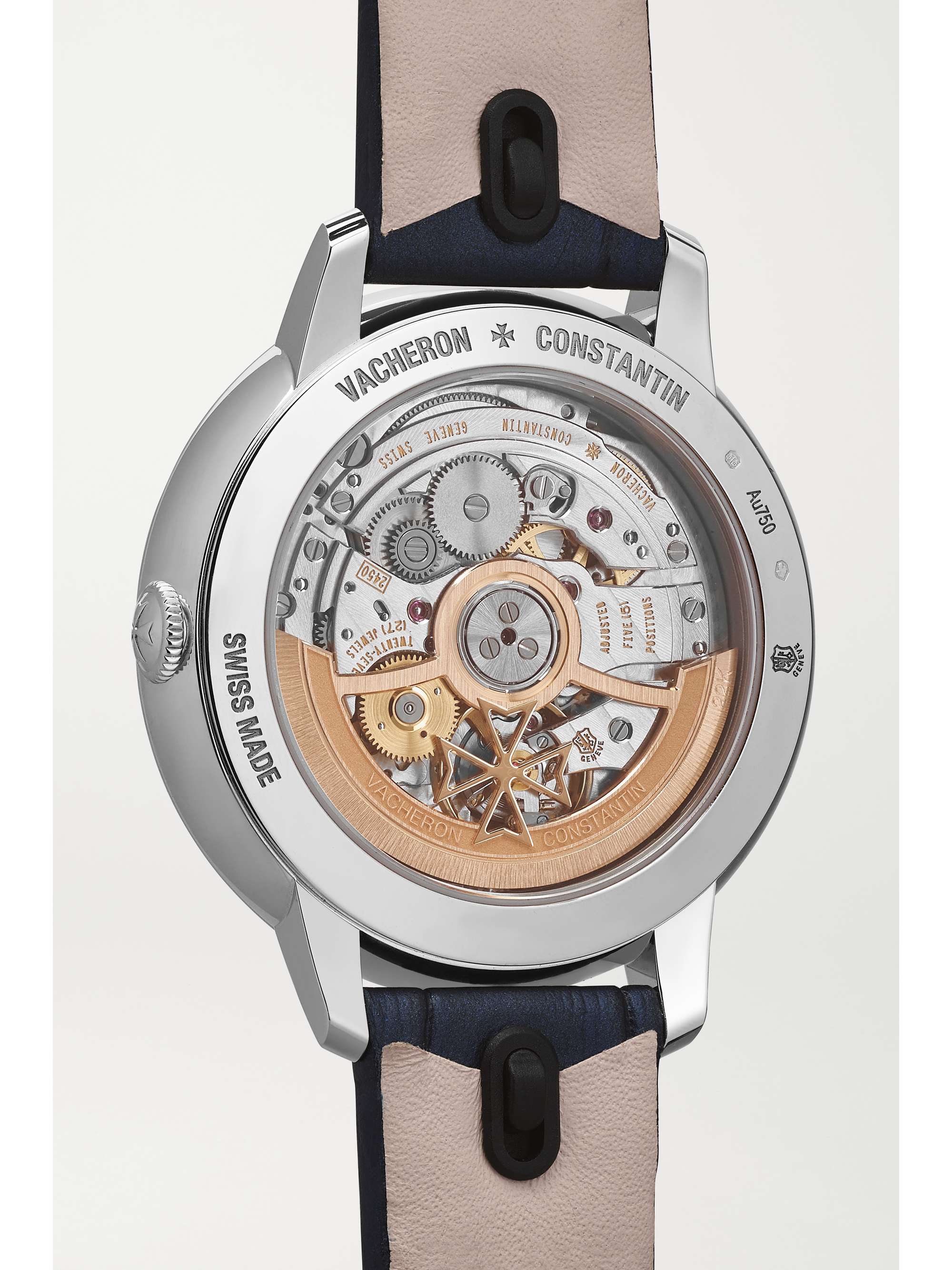 VACHERON CONSTANTIN Patrimony Automatic 36.5mm 18-karat white gold, diamond and alligator watch