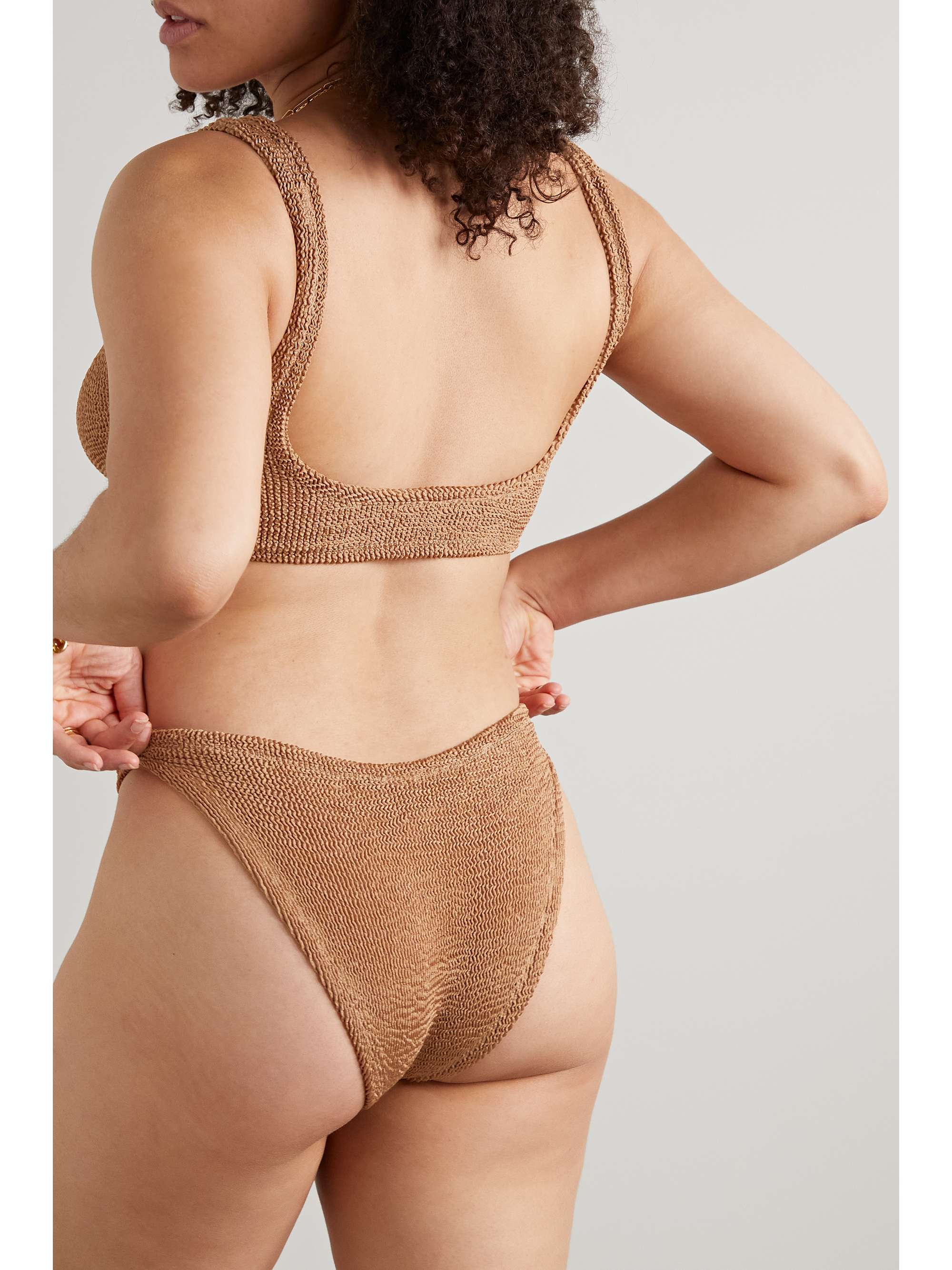 HUNZA G + NET SUSTAIN Xandra seersucker bikini