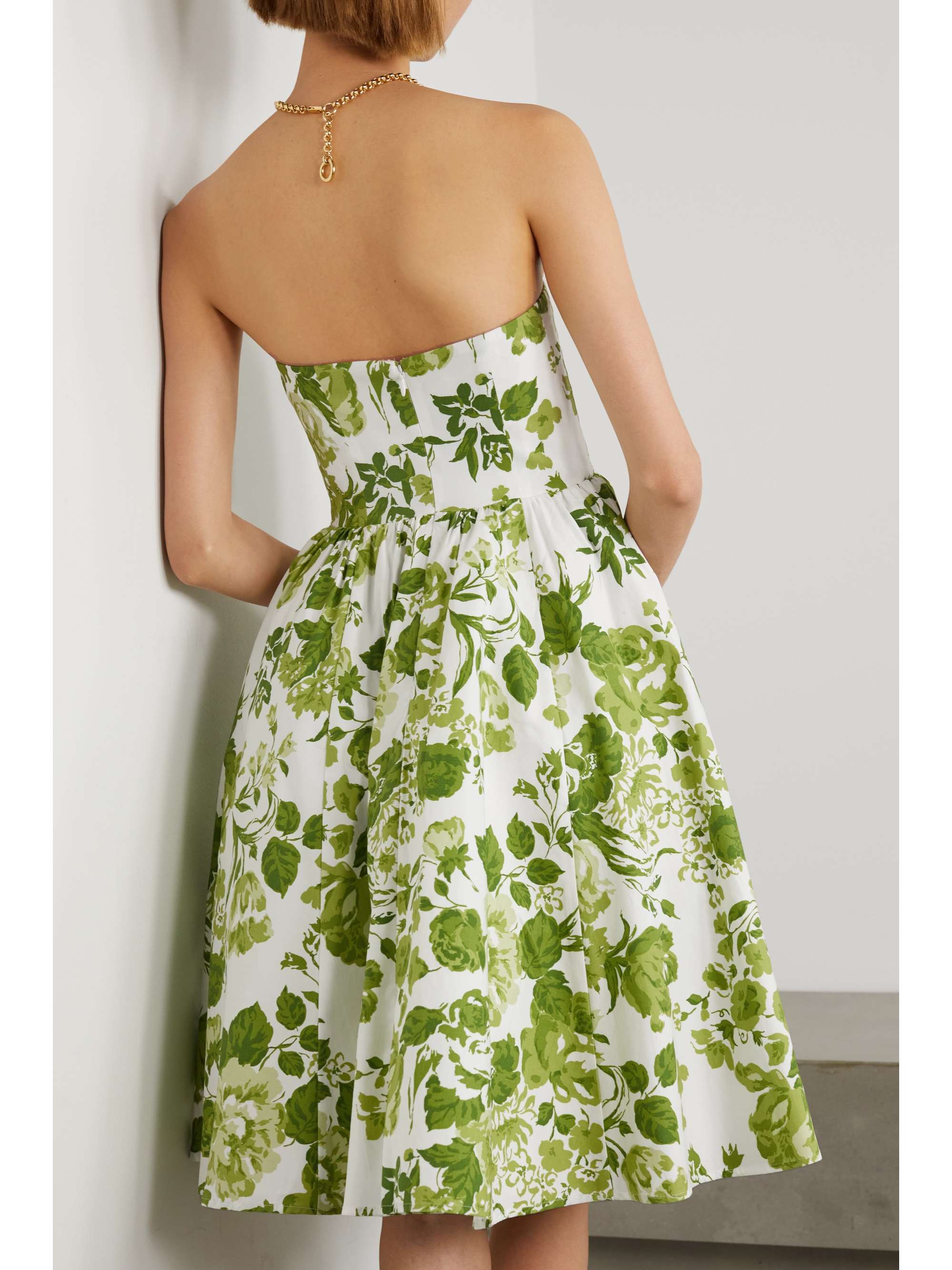 REFORMATION Buttercup strapless floral-print organic cotton-blend dress |  NET-A-PORTER