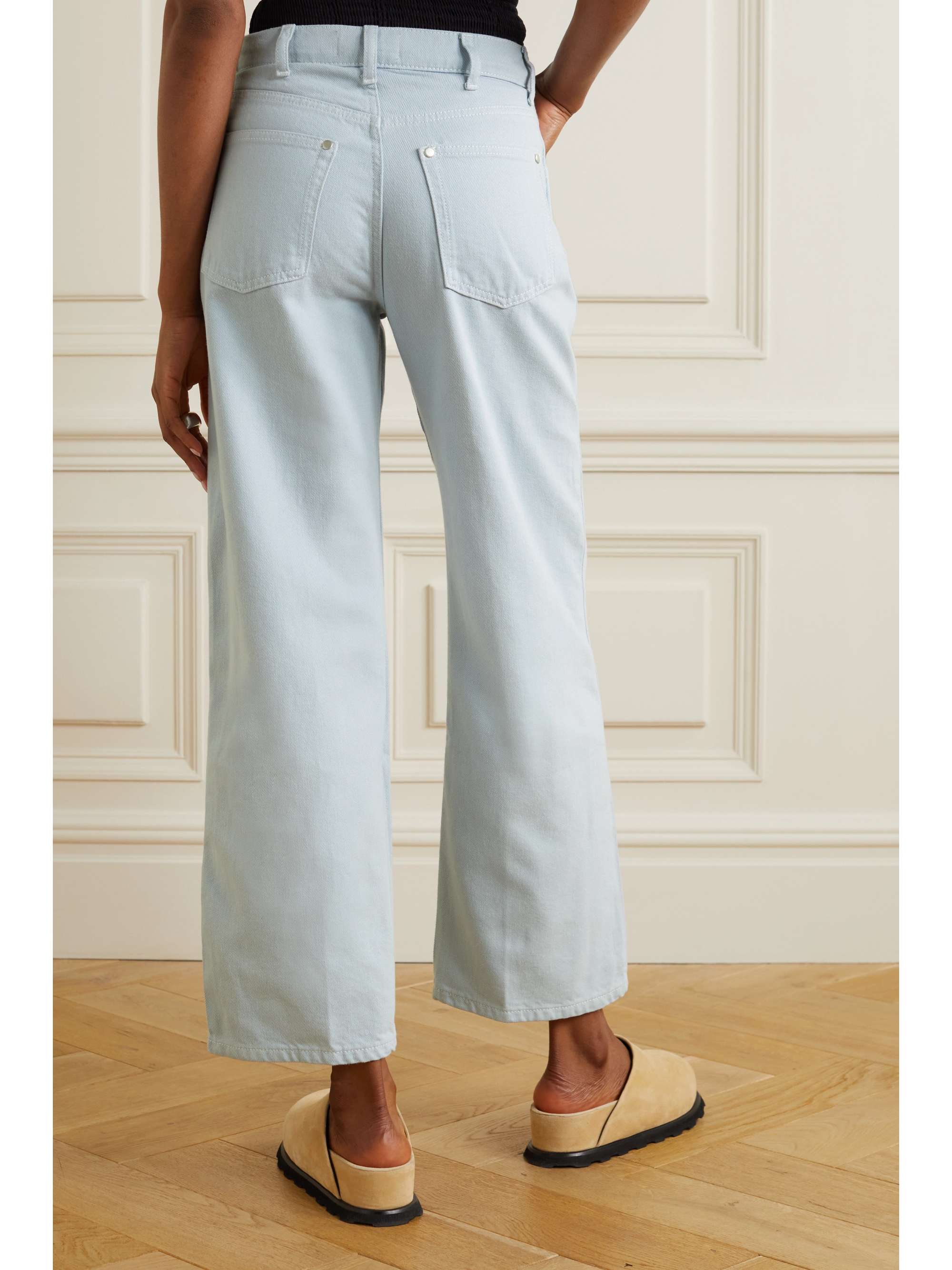 REFORMATION + NET SUSTAIN Cowboy high-rise straight-leg organic jeans