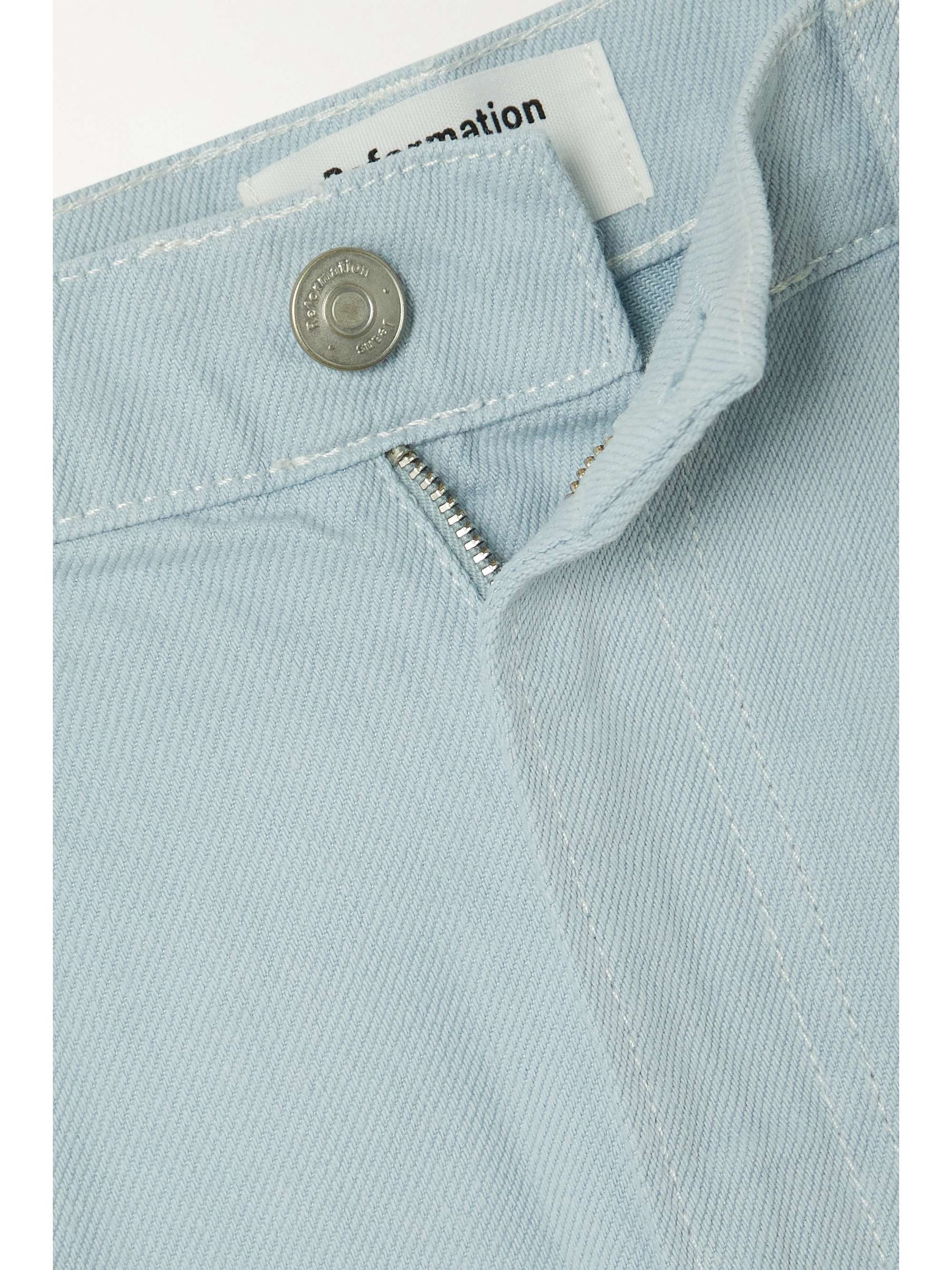 REFORMATION + NET SUSTAIN Cowboy high-rise straight-leg organic jeans