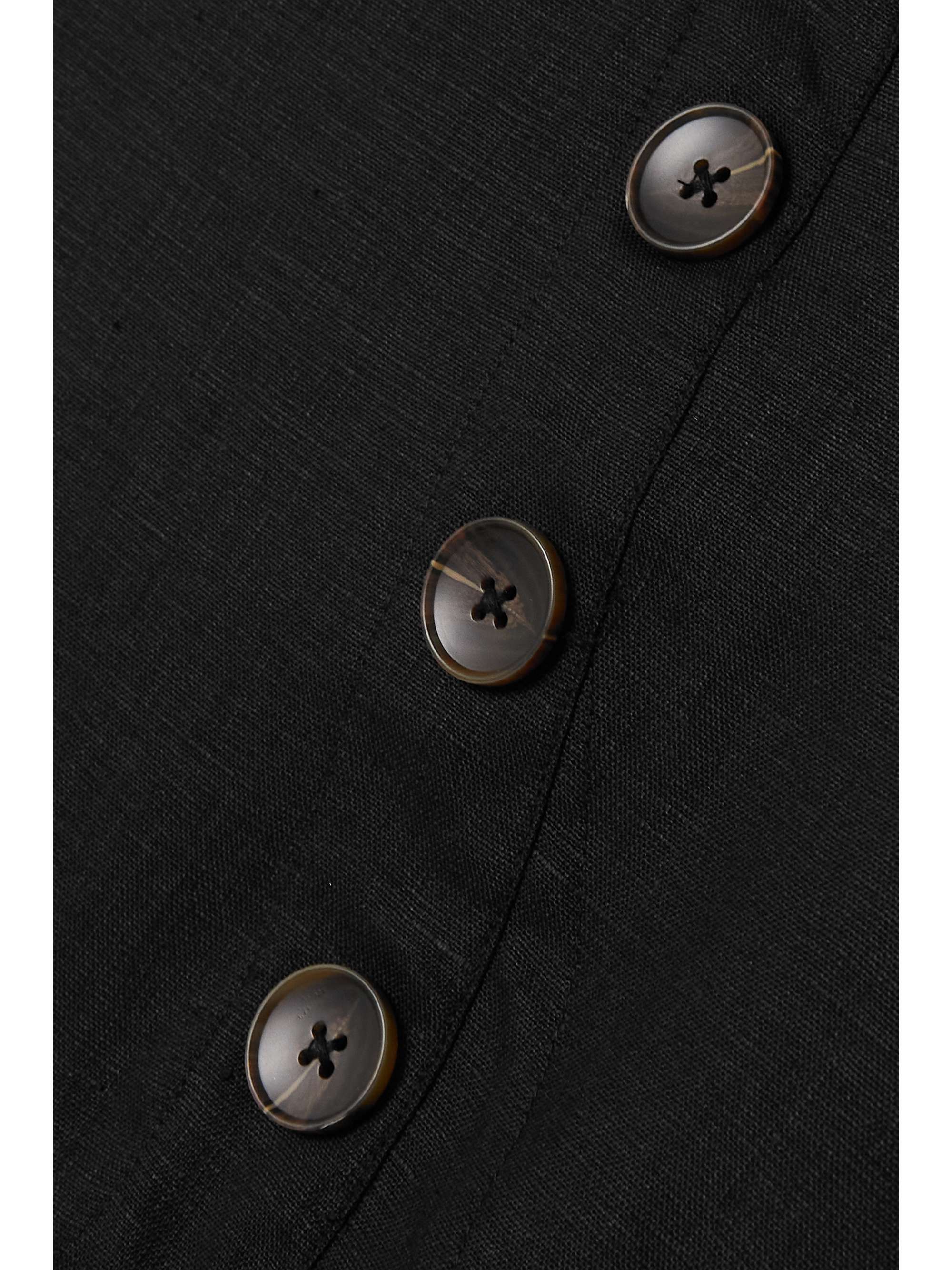 REFORMATION Taylor button-detailed linen mini skirt