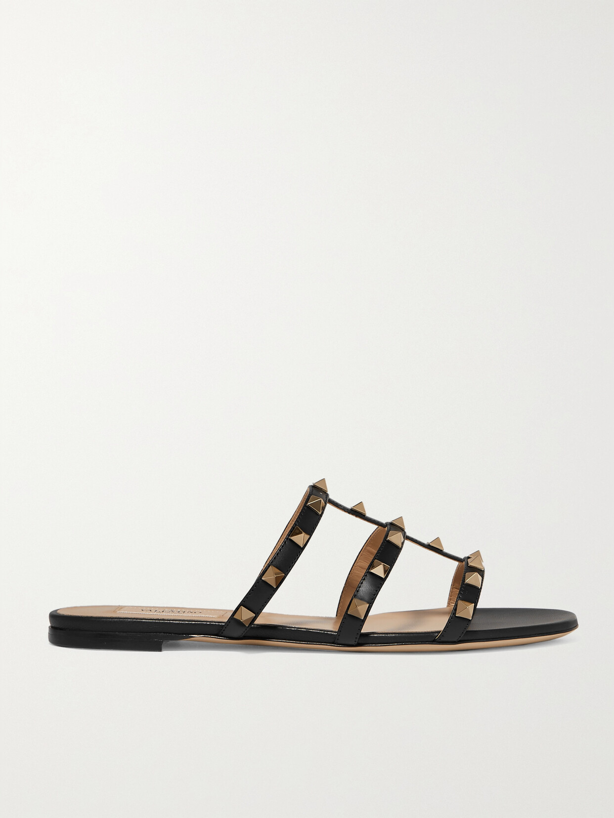 Valentino Garavani Rockstud Leather Sandals - Black