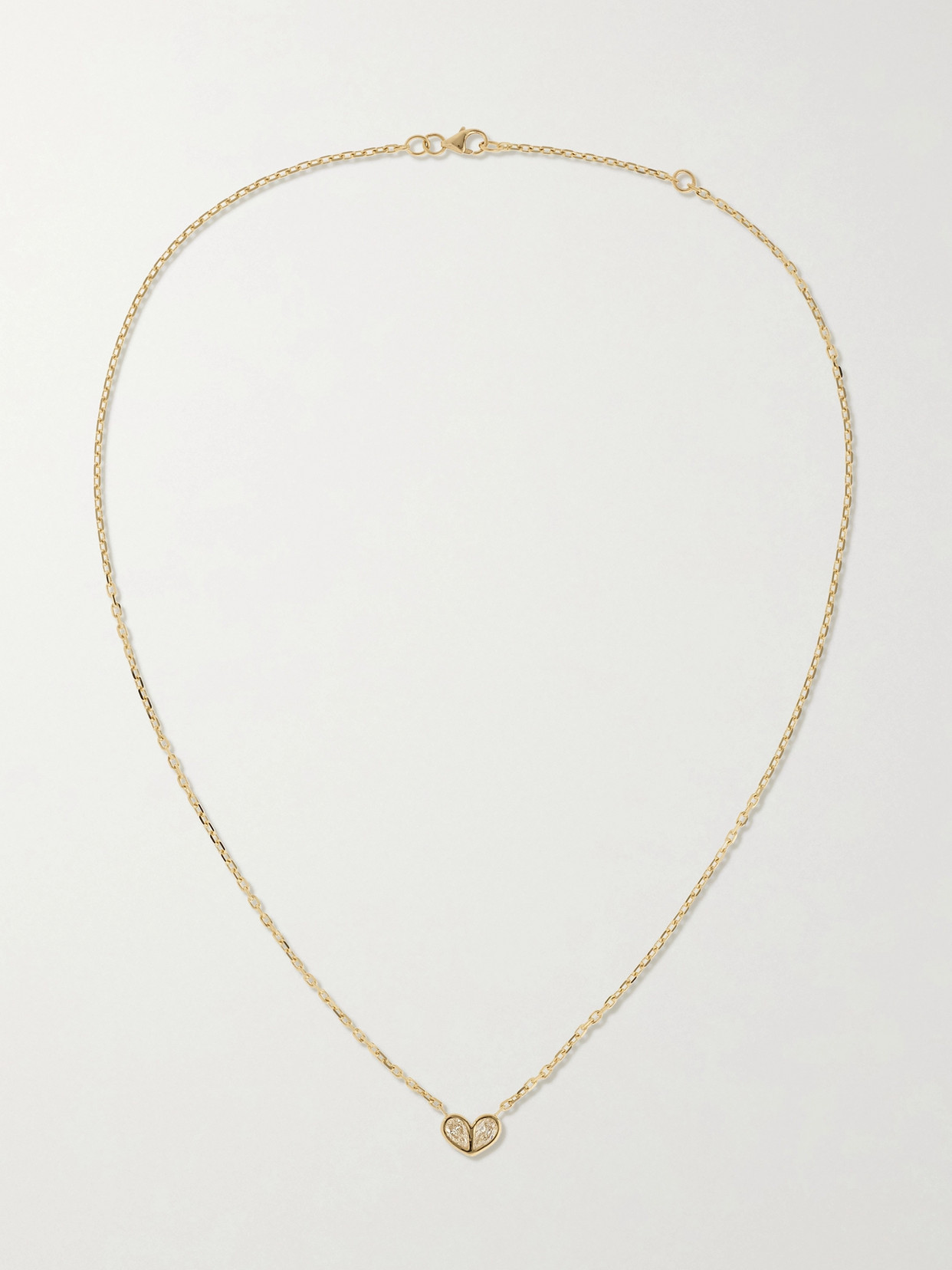 Gemella Sweetheart 18-karat Gold Diamond Necklace In Gold