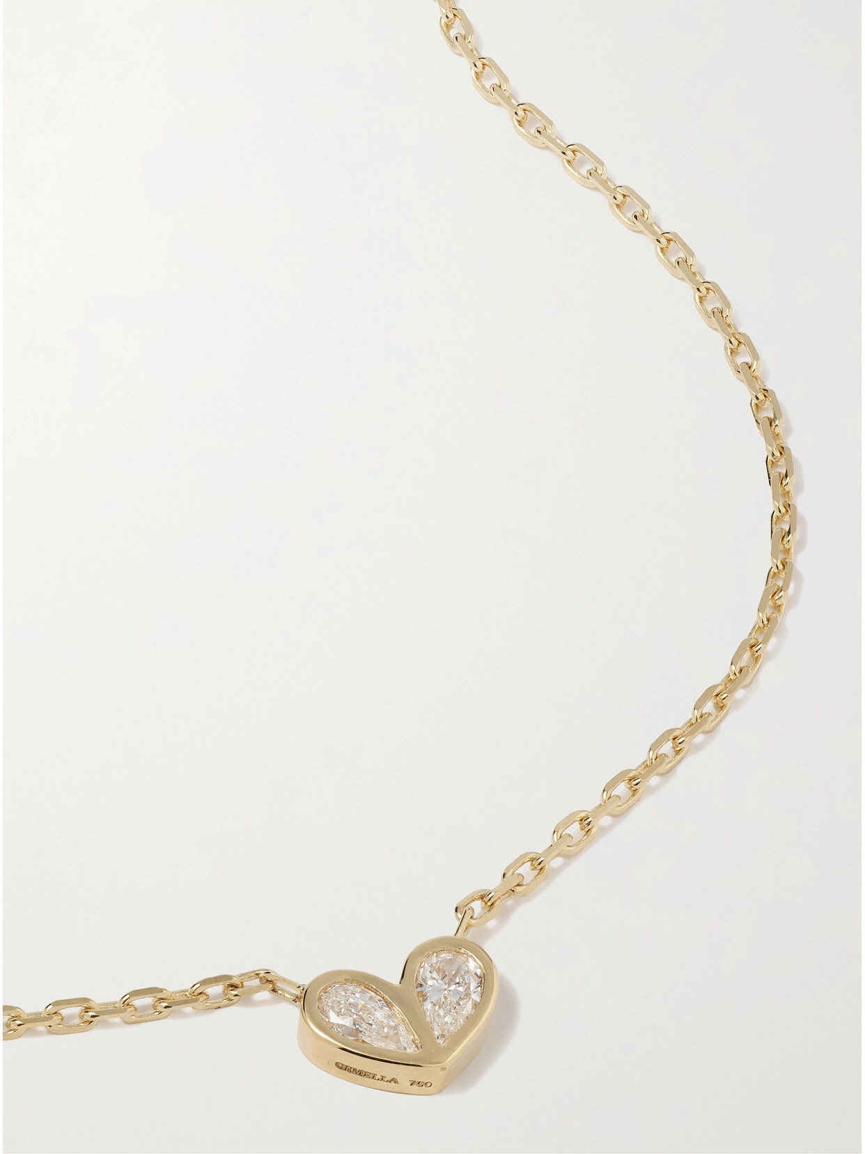 Gemella Sweetheart 18-karat Gold Diamond Necklace In Gold