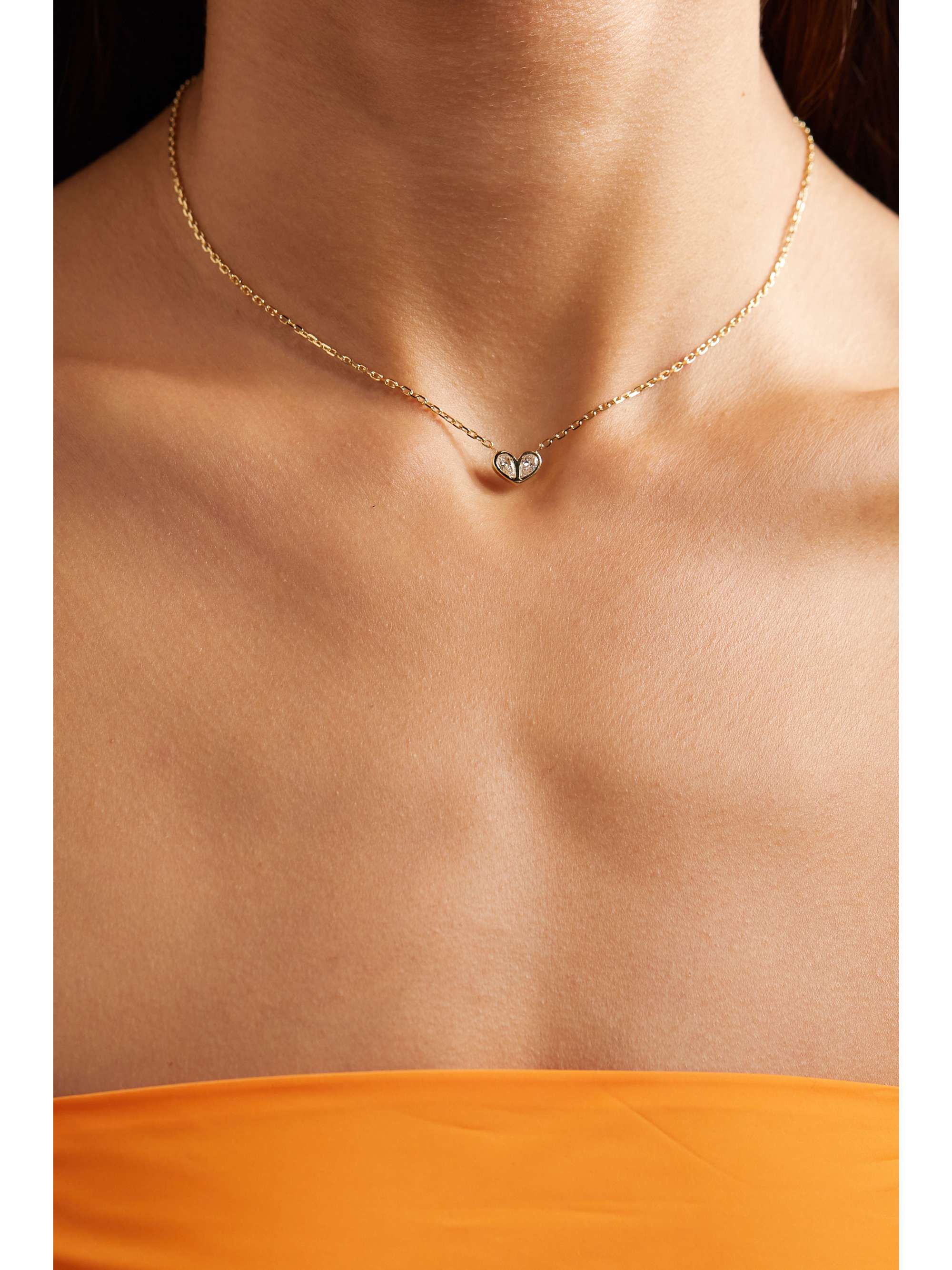 GEMELLA Sweetheart 18-karat gold, sapphire and turquoise necklace