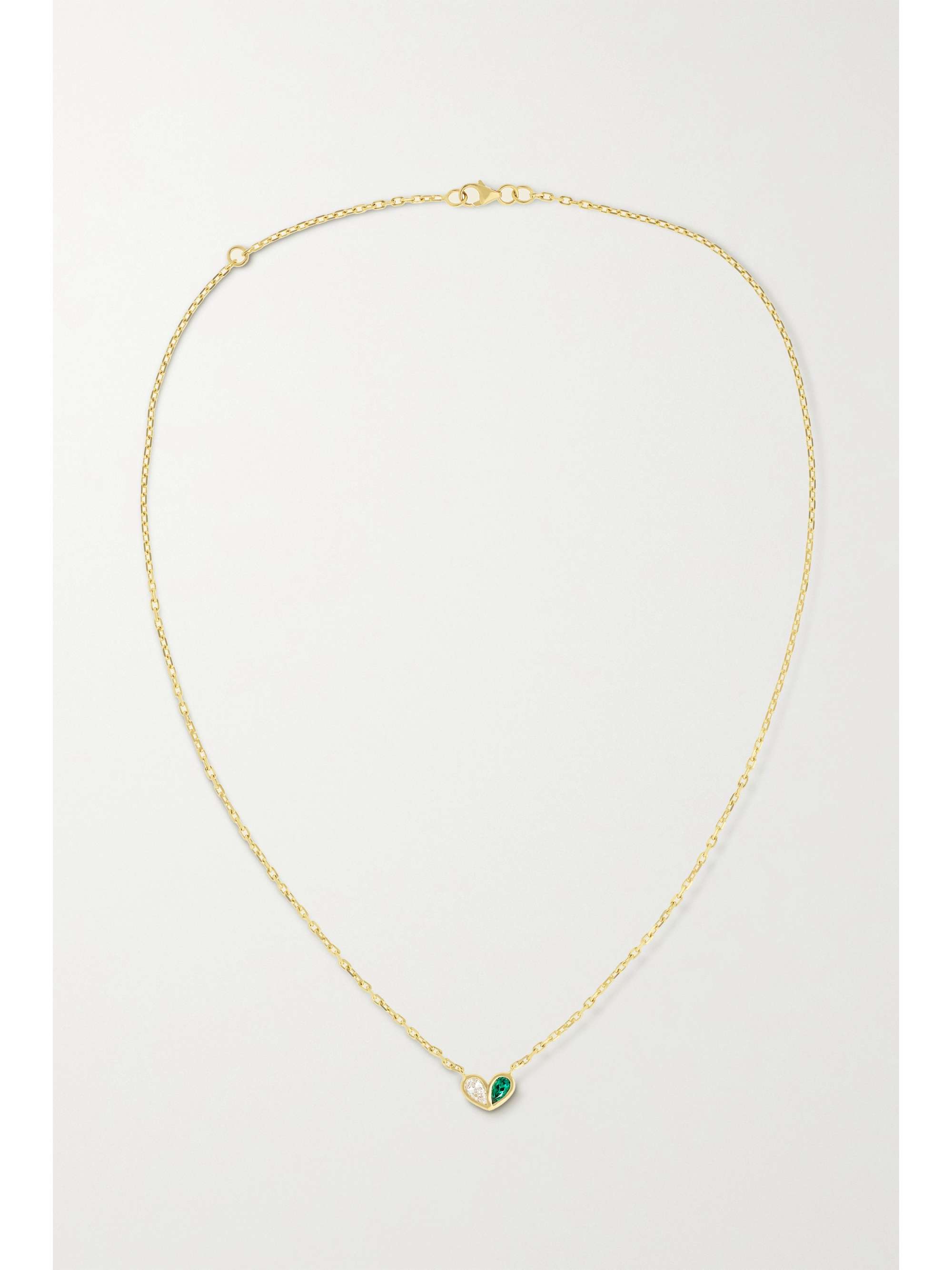 GEMELLA Sweetheart 18-karat gold, sapphire and turquoise necklace