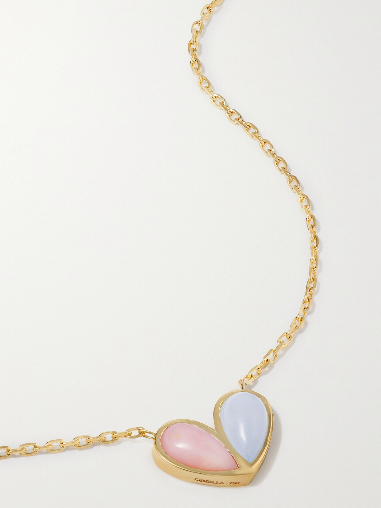 Gemella - Sweetheart 18-karat Gold, Opal And Turquoise Necklace - one size