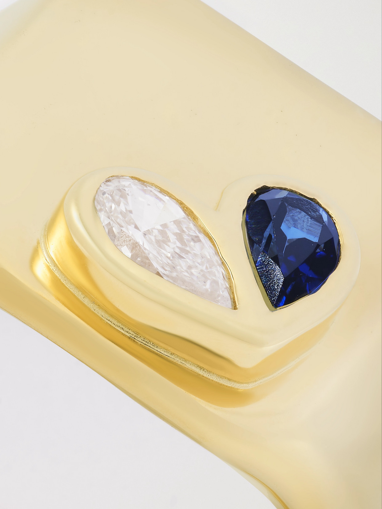 Shop Gemella Sweetheart 18-karat Gold, Sapphire And Diamond Signet Ring