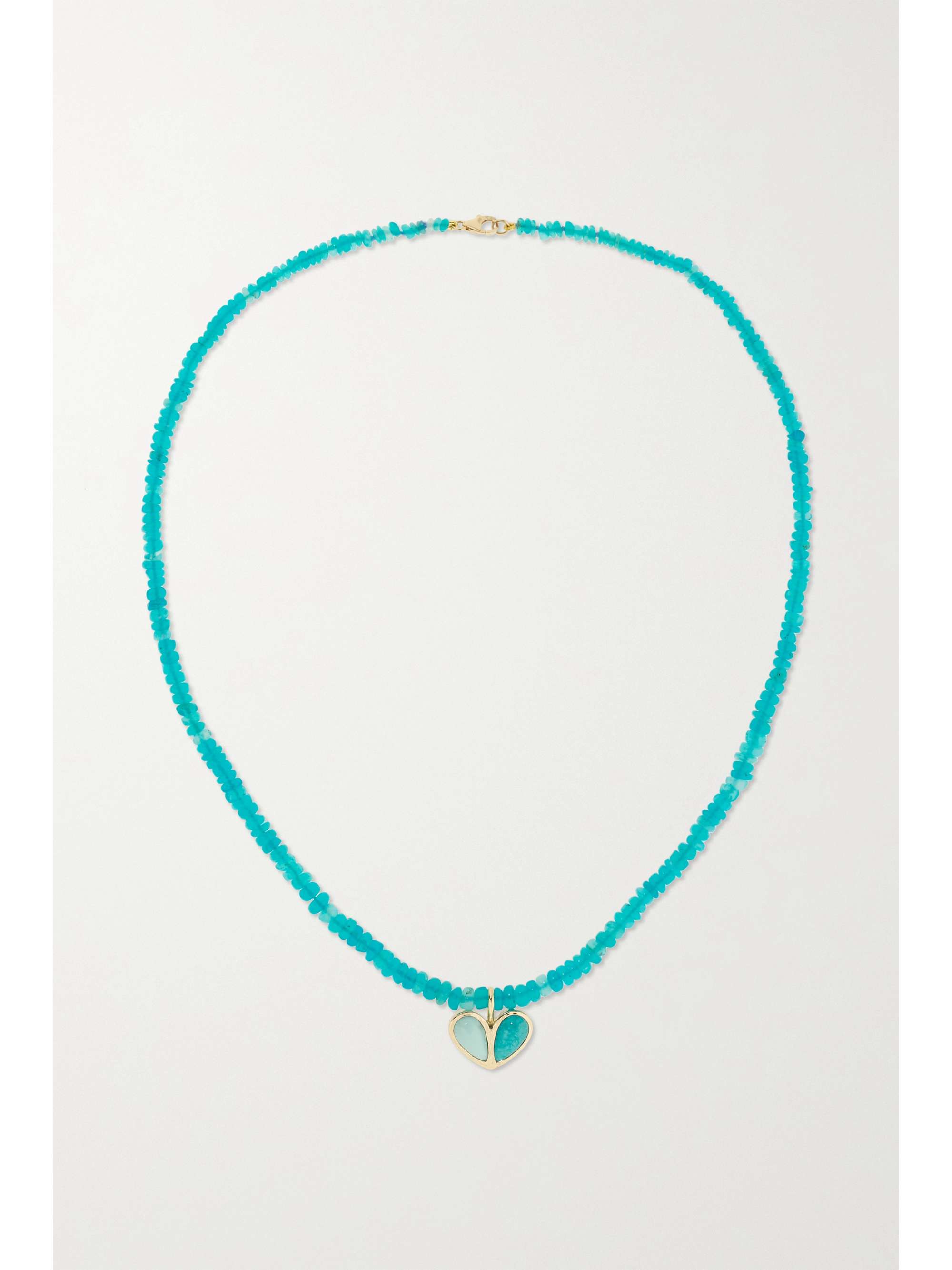 GEMELLA Sweetheart 18karat gold turquoise necklace NETAPORTER