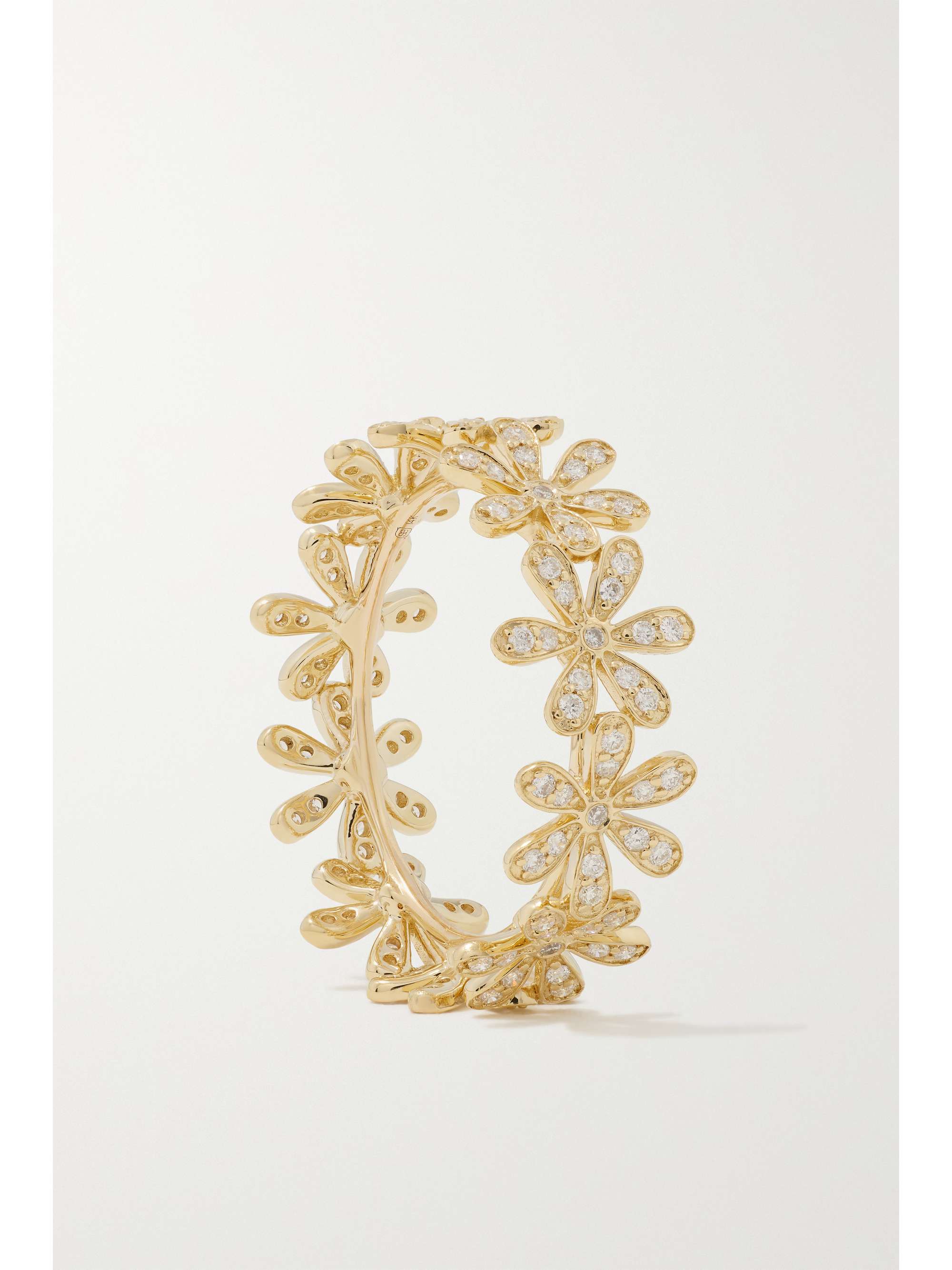 SYDNEY EVAN Daisy Eternity 14-karat gold diamond ring