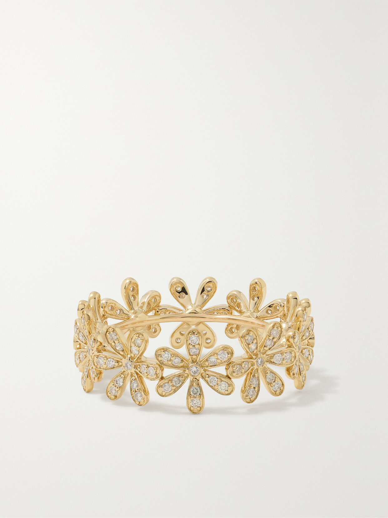 Sydney Evan Daisy Eternity 14-karat Gold Diamond Ring
