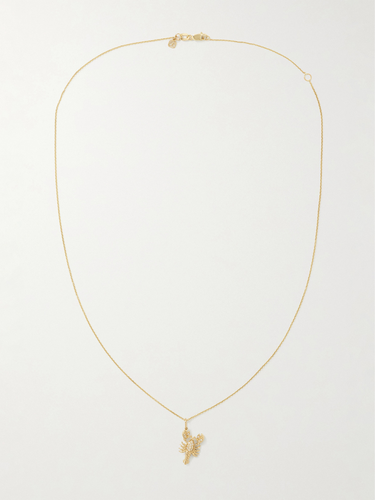 Sydney Evan Lobster 14-karat Gold Diamond Necklace In Gold