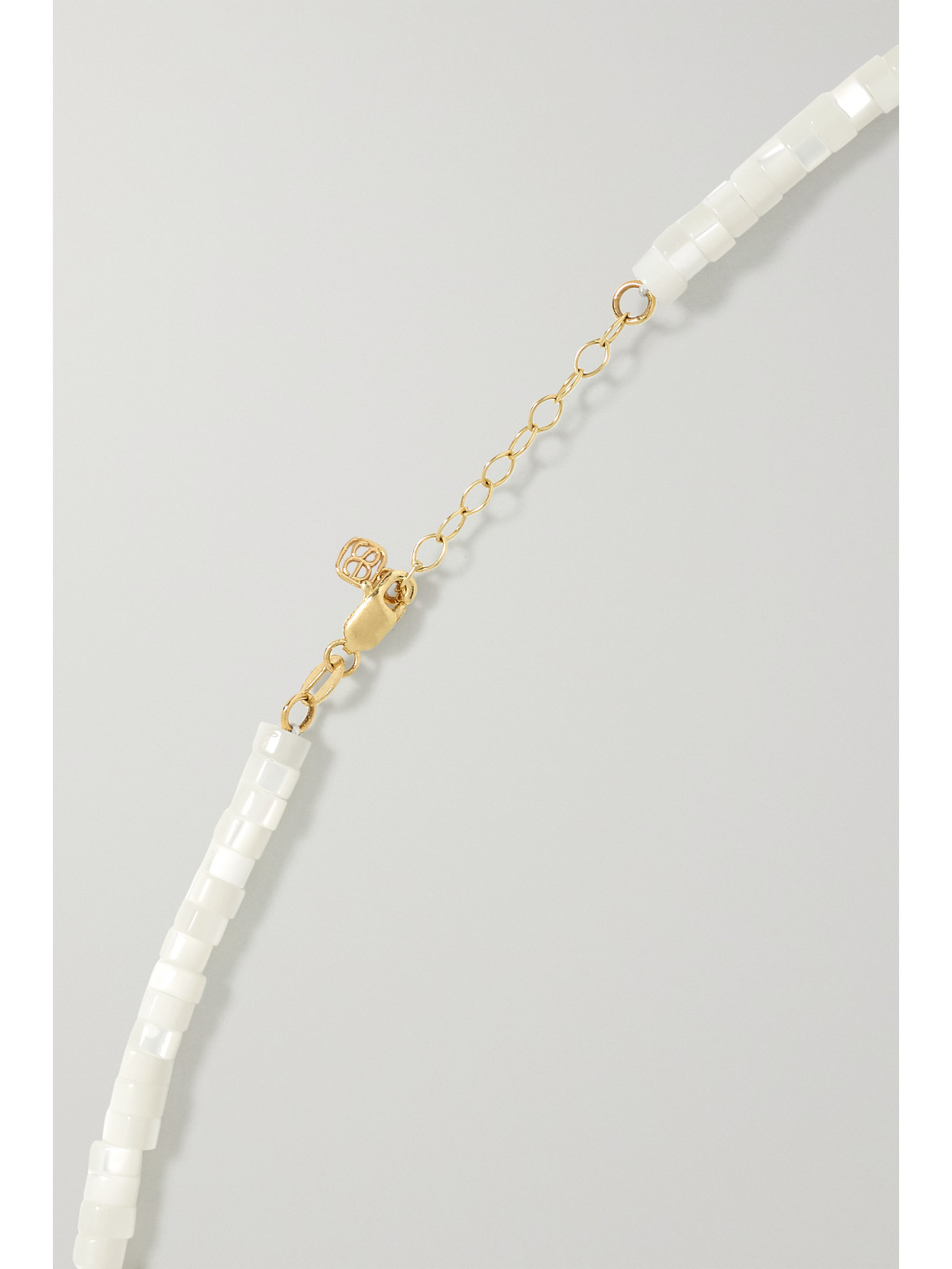Sydney Evan 14-karat Gold, Mother-of-pearl And Diamond Anklet In Gold