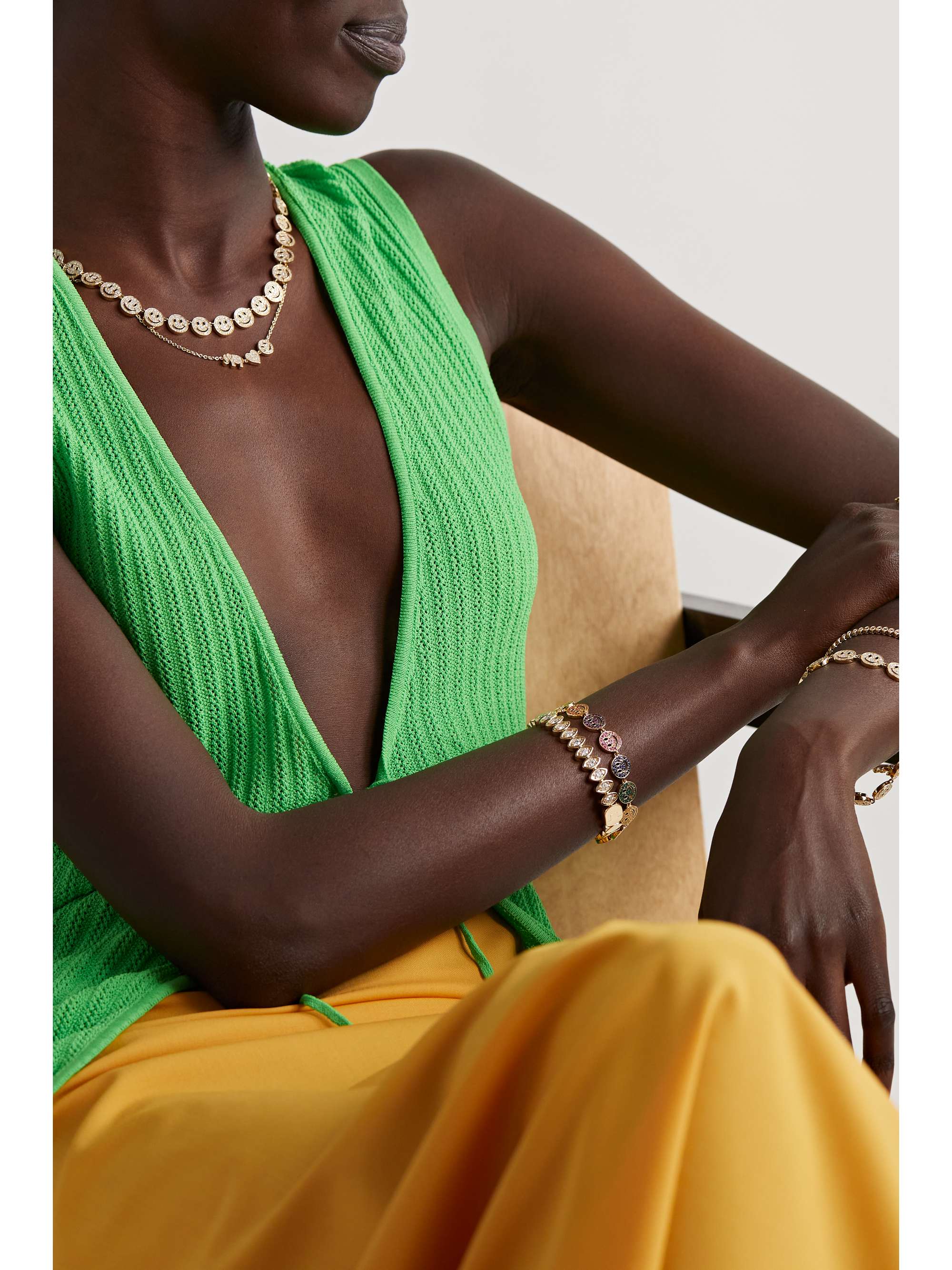 SYDNEY EVAN Icon 14-karat gold diamond necklace