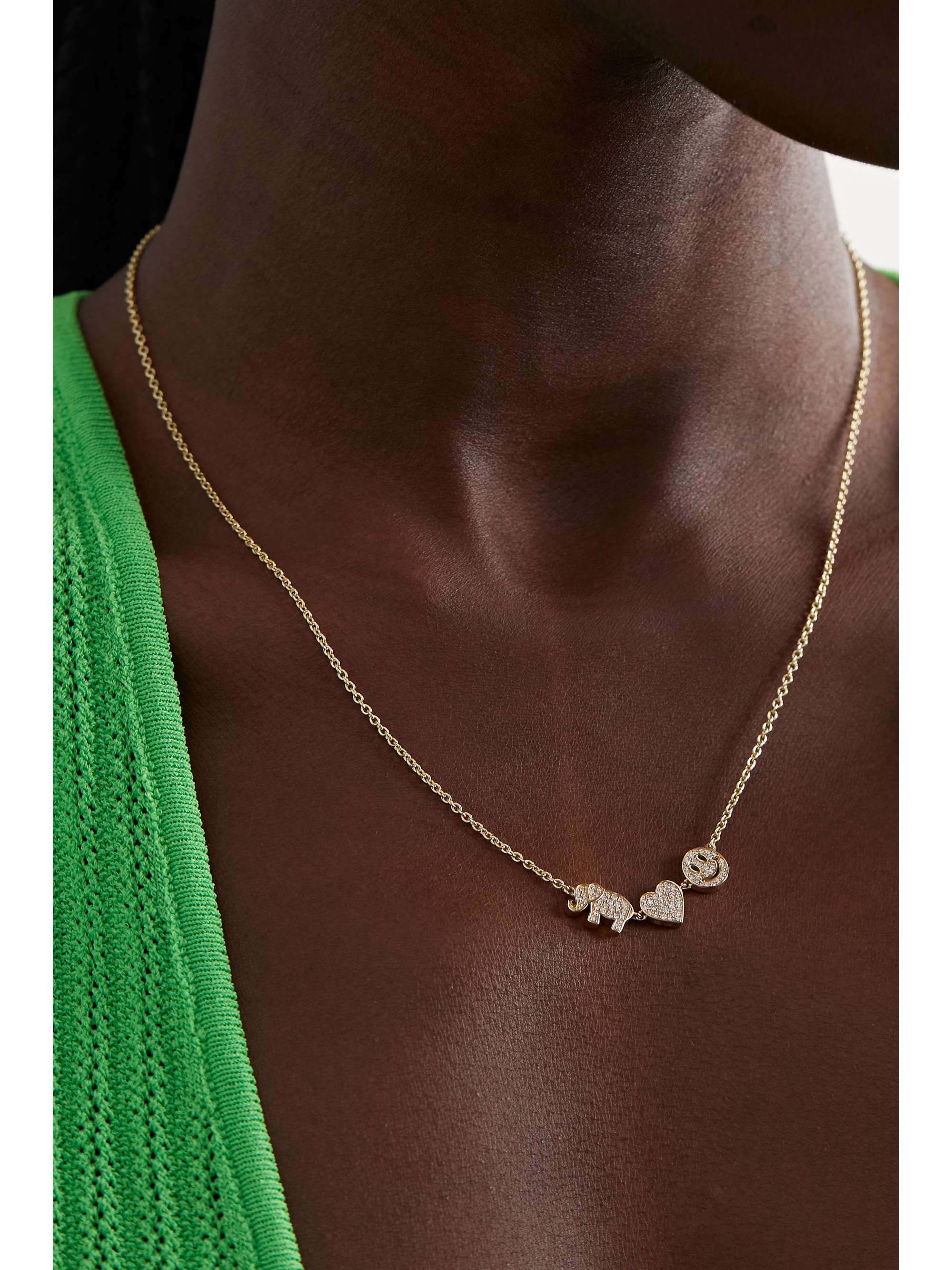 SYDNEY EVAN Icon 14-karat gold diamond necklace