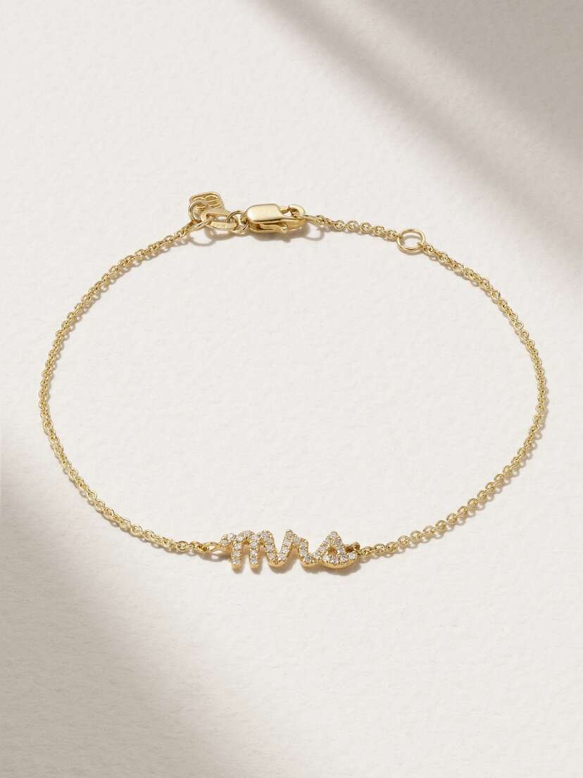 Sydney Evan Mrs 14-karat Gold Diamond Bracelet