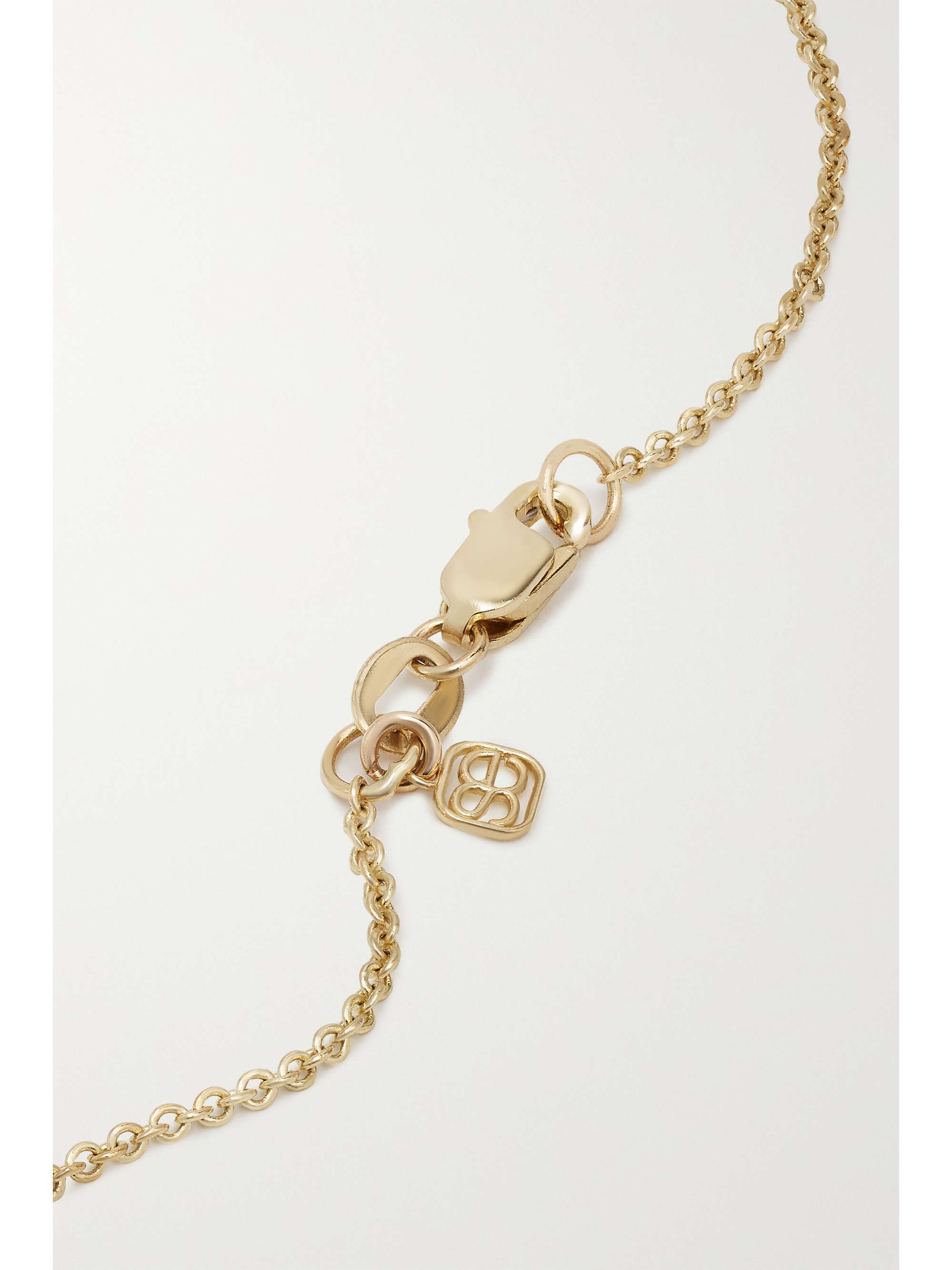 SYDNEY EVAN Extra Large Heart 14-karat gold diamond necklace