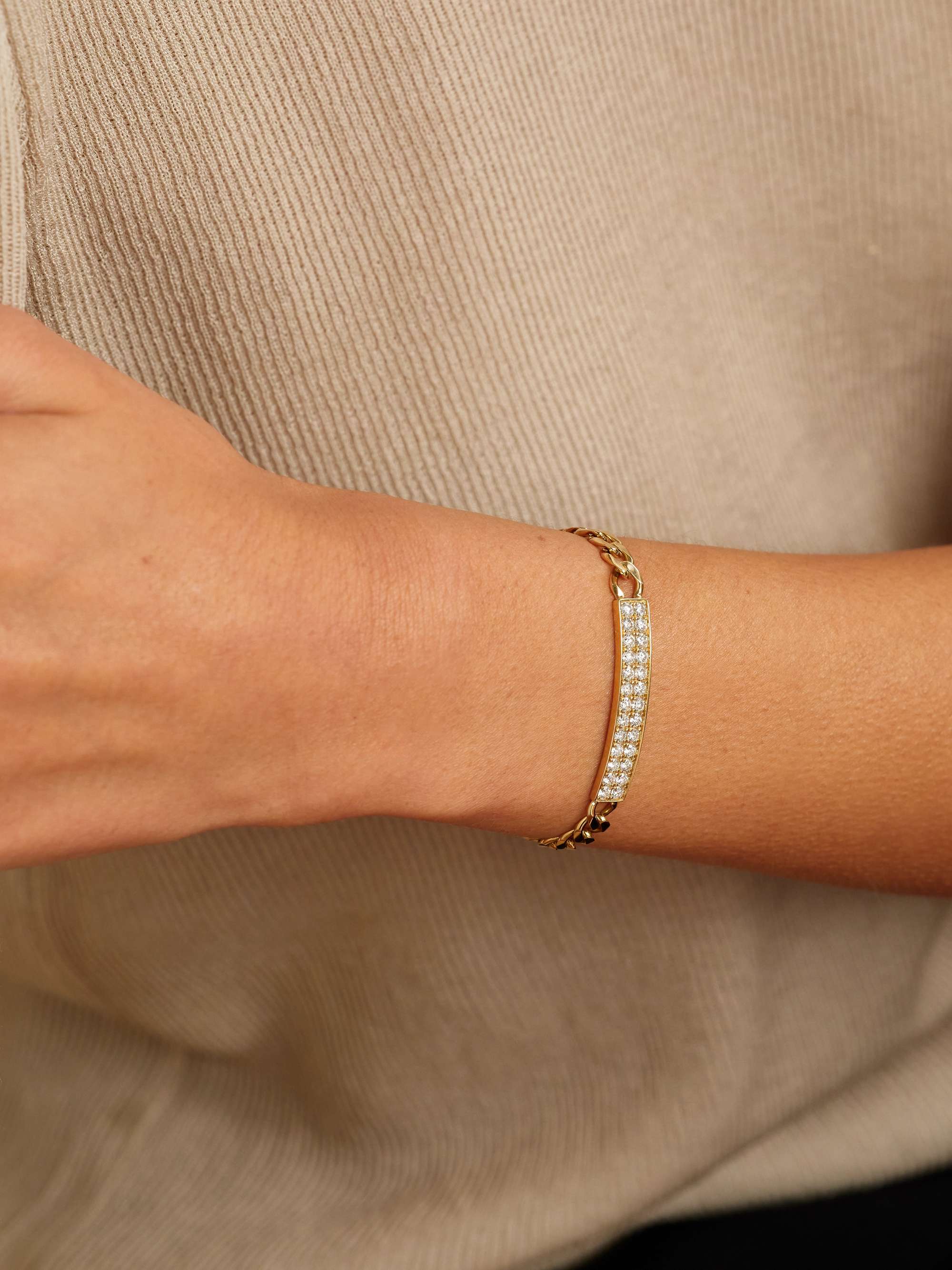SYDNEY EVAN 14-karat gold diamond bracelet