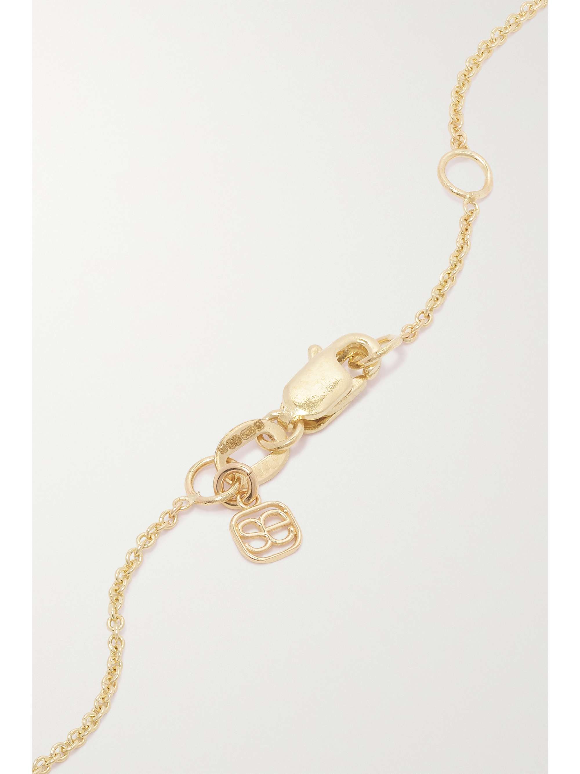 SYDNEY EVAN Mini Hamsa 14karat gold, diamond and ruby bracelet NETA