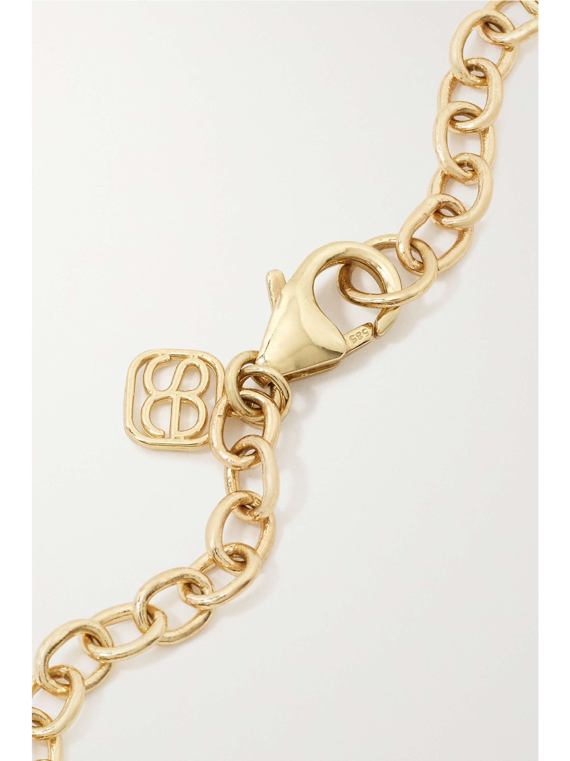 SYDNEY EVAN Medium Evil Eye 14-karat gold diamond bracelet