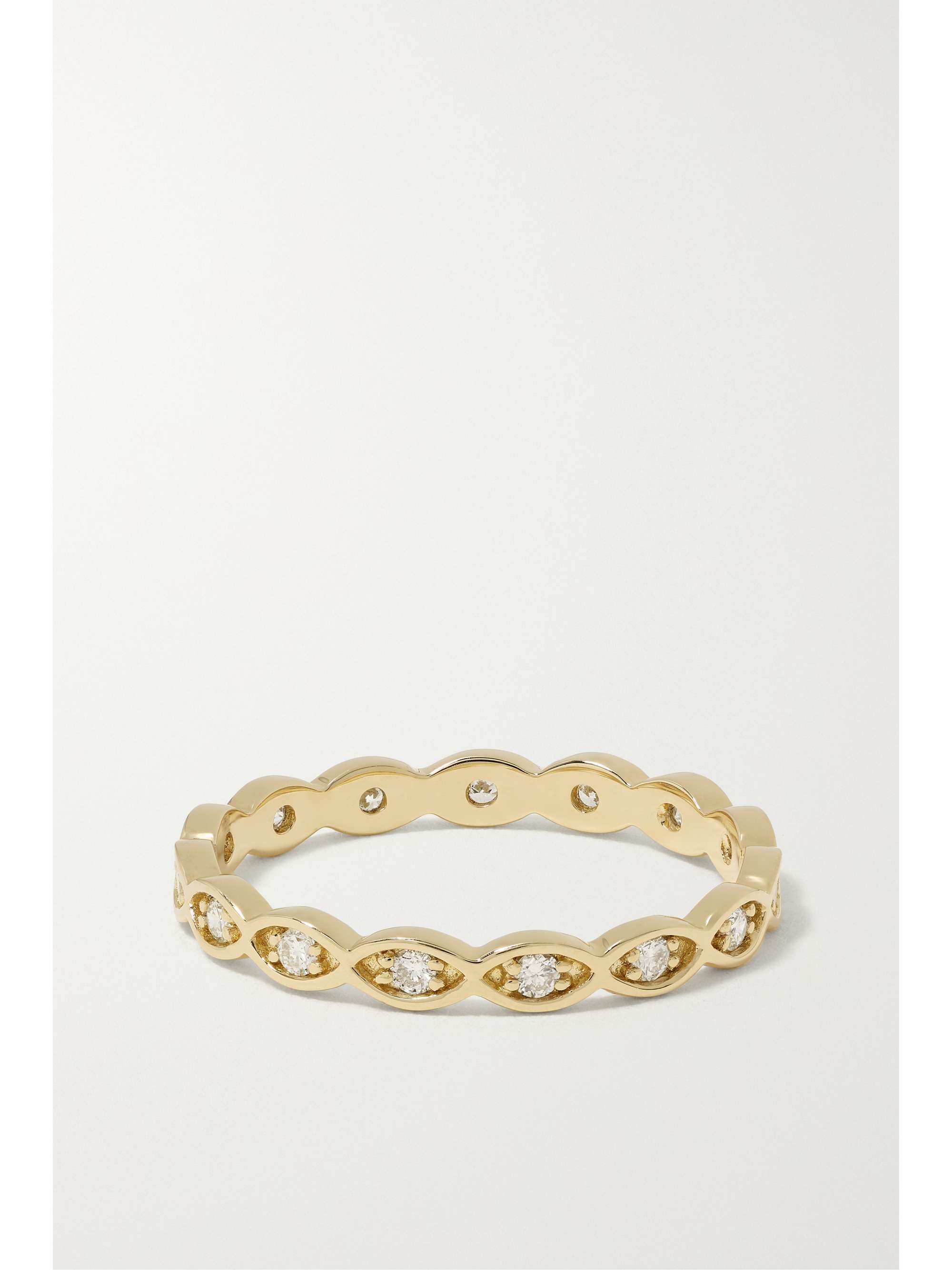 SYDNEY EVAN Evil Eye 14-karat gold diamond ring
