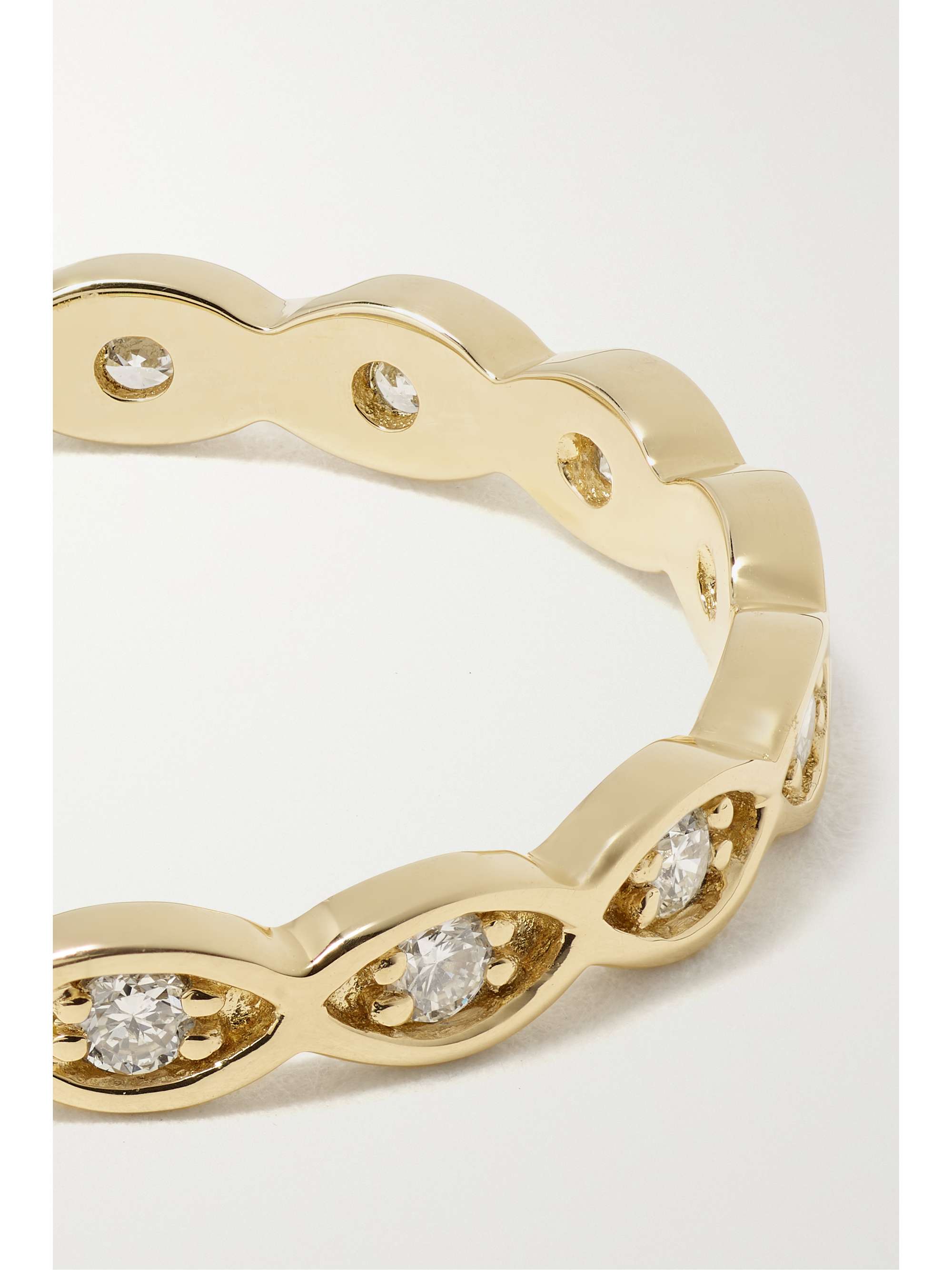 SYDNEY EVAN Evil Eye 14-karat gold diamond ring