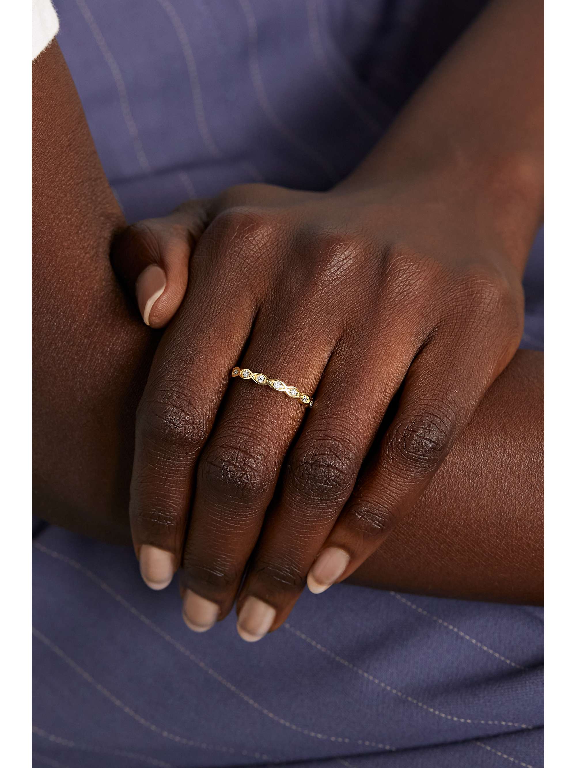 SYDNEY EVAN Evil Eye 14-karat gold diamond ring