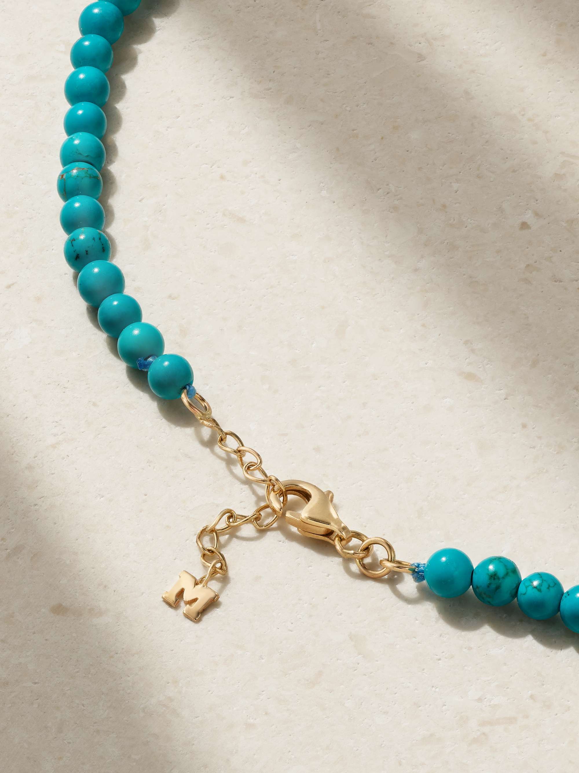 MATEO 14-karat gold turquoise necklace