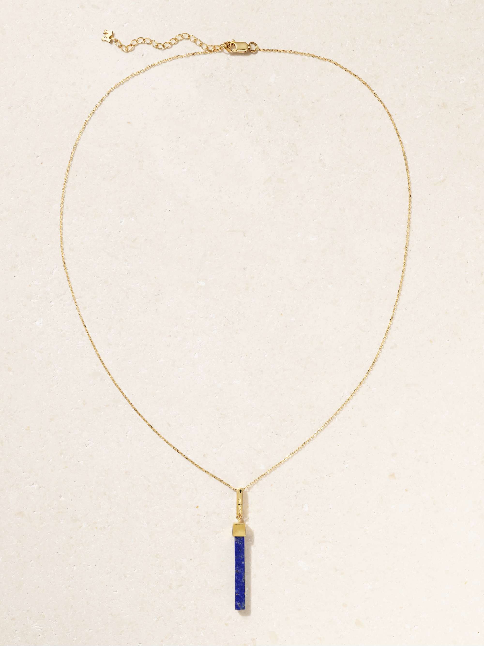 MATEO 14-karat gold lapis lazuli necklace